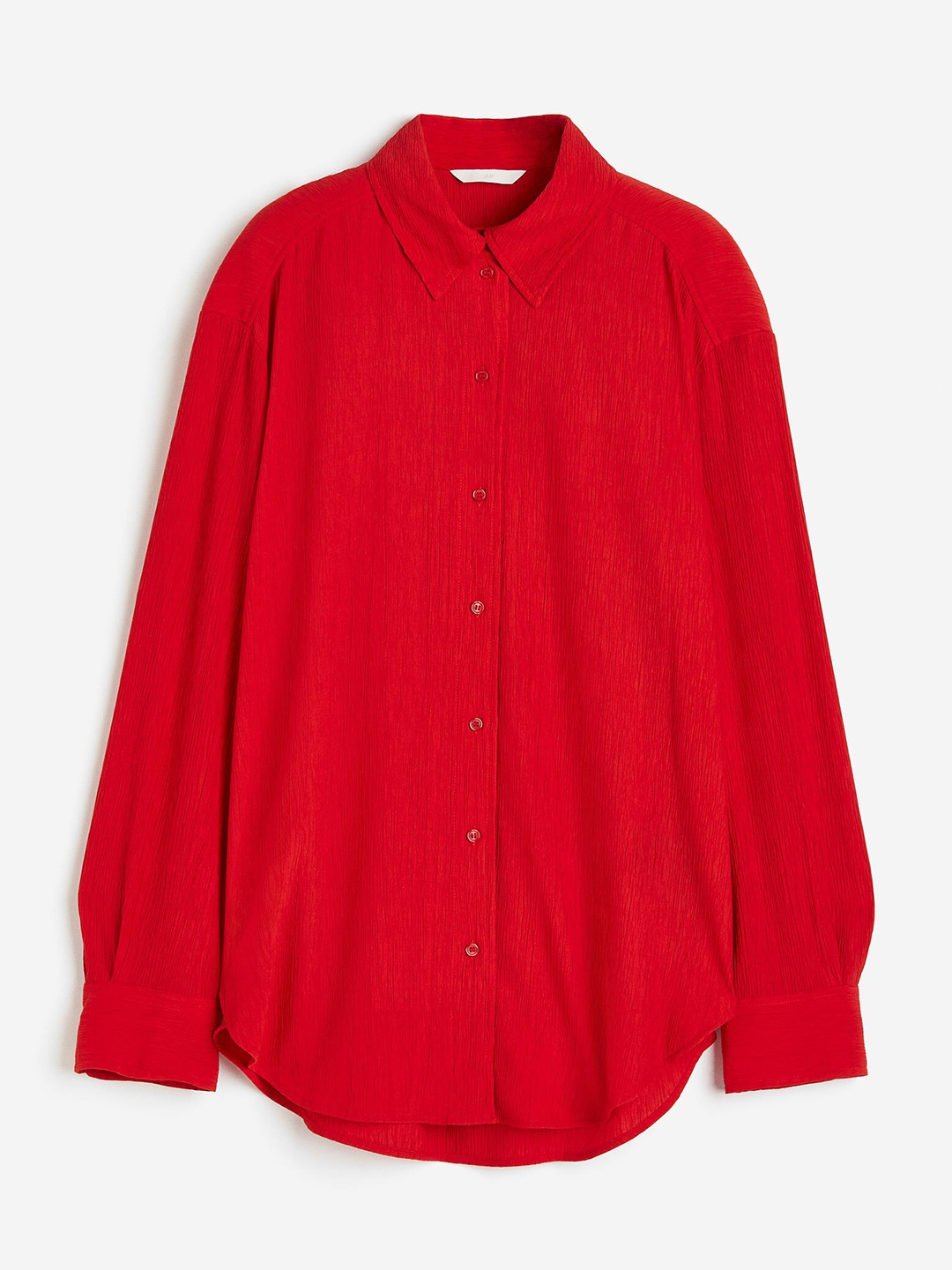 

H&M Women Crinkled Shirt, Red