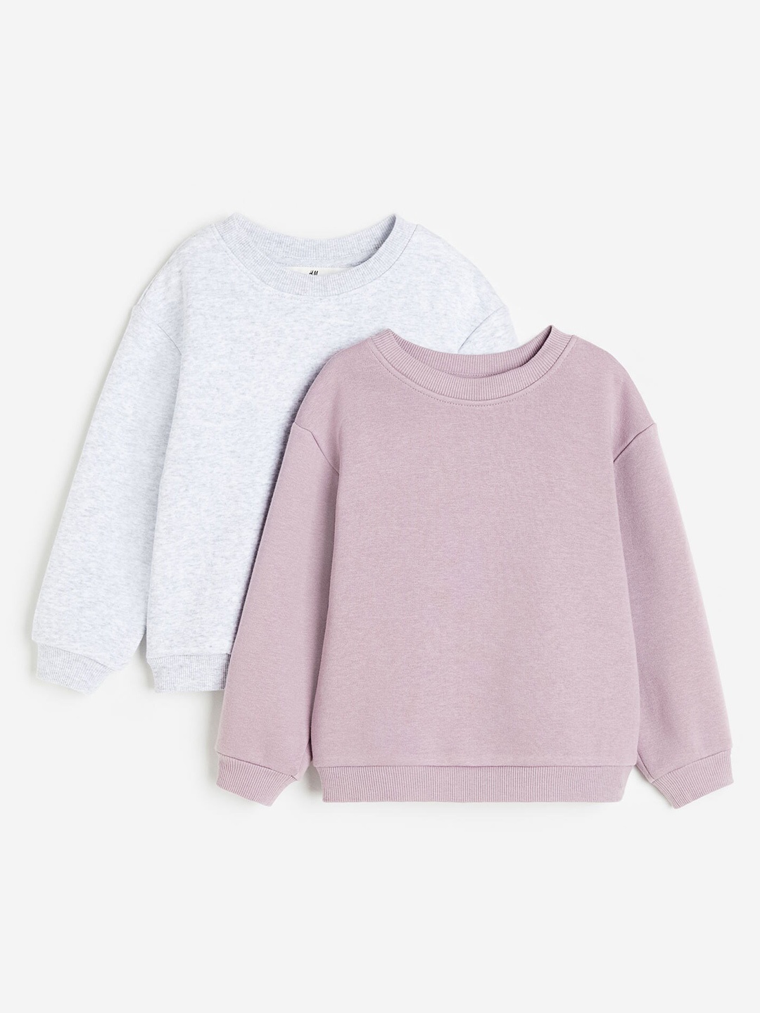 

H&M Girls 2-Pack Sweatshirts, Grey