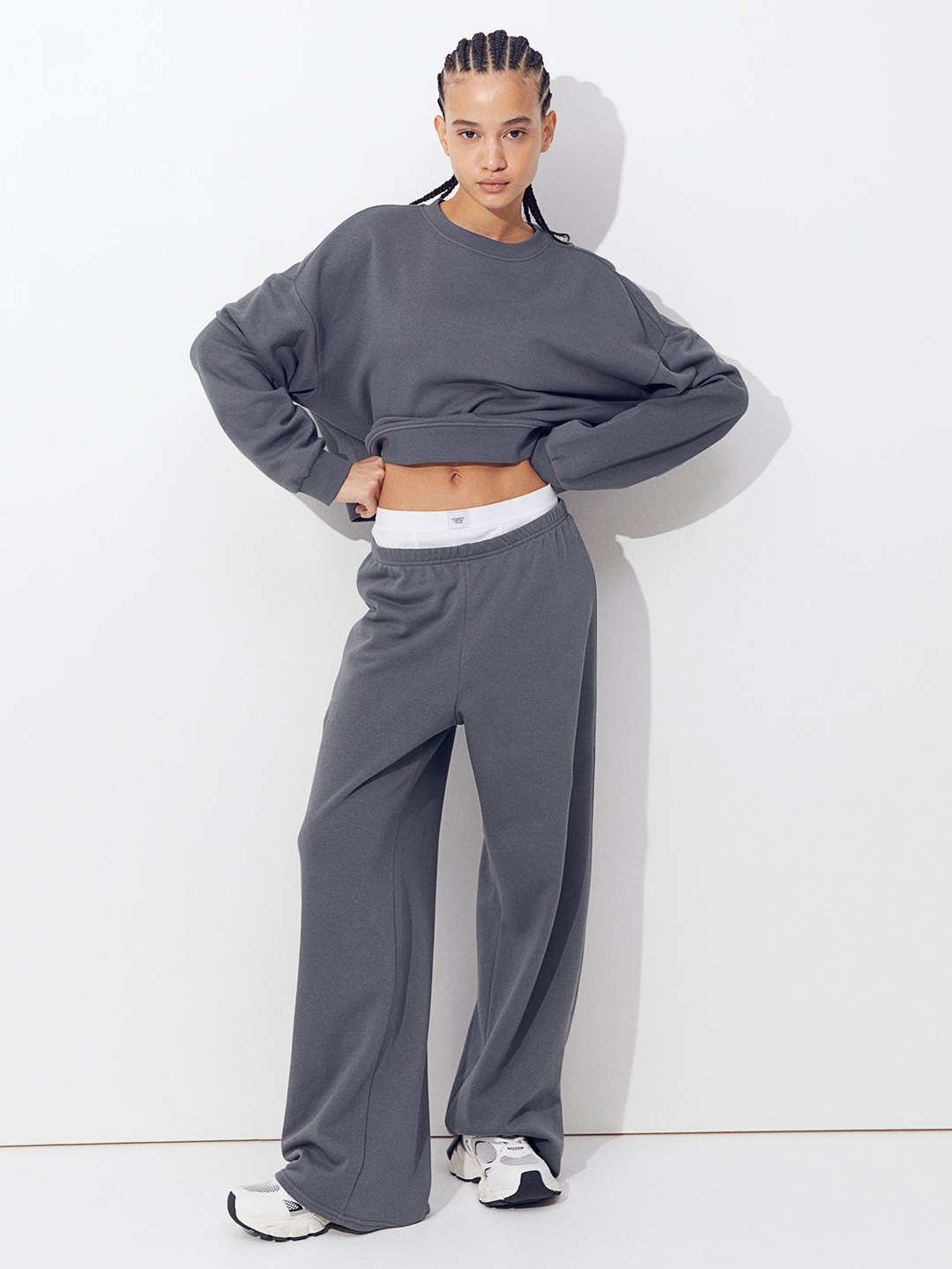 

H&M 2-Piece Sweatshirt Set, Grey