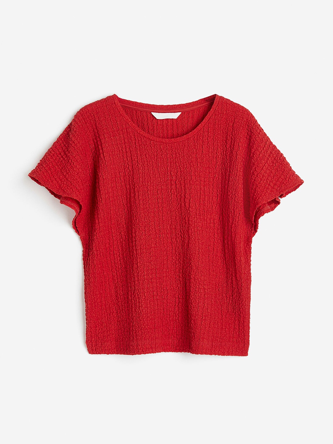 

H&M Women Textured Jersey Top, Red
