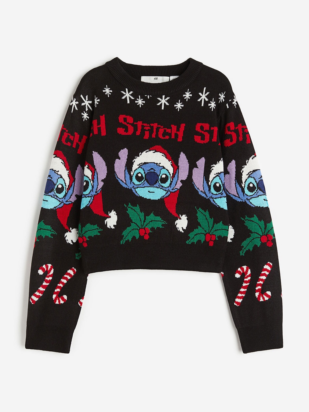 

H&M Girls Jacquard-Knit Jumper, Black