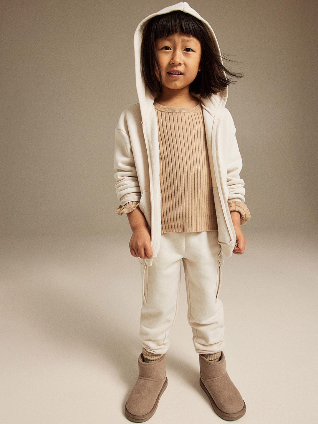 

H&M Girls Cargo Joggers, White