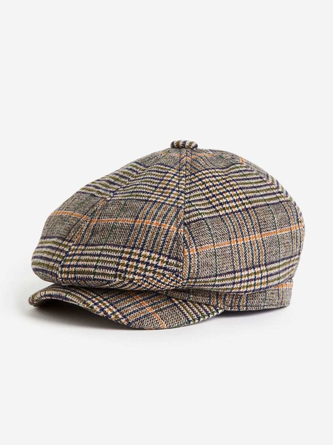 

H&M Men Wool-Blend Flat Cap, Beige