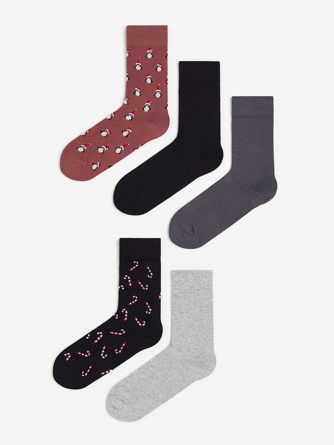 

H&M Men 5-Pack Socks, Black