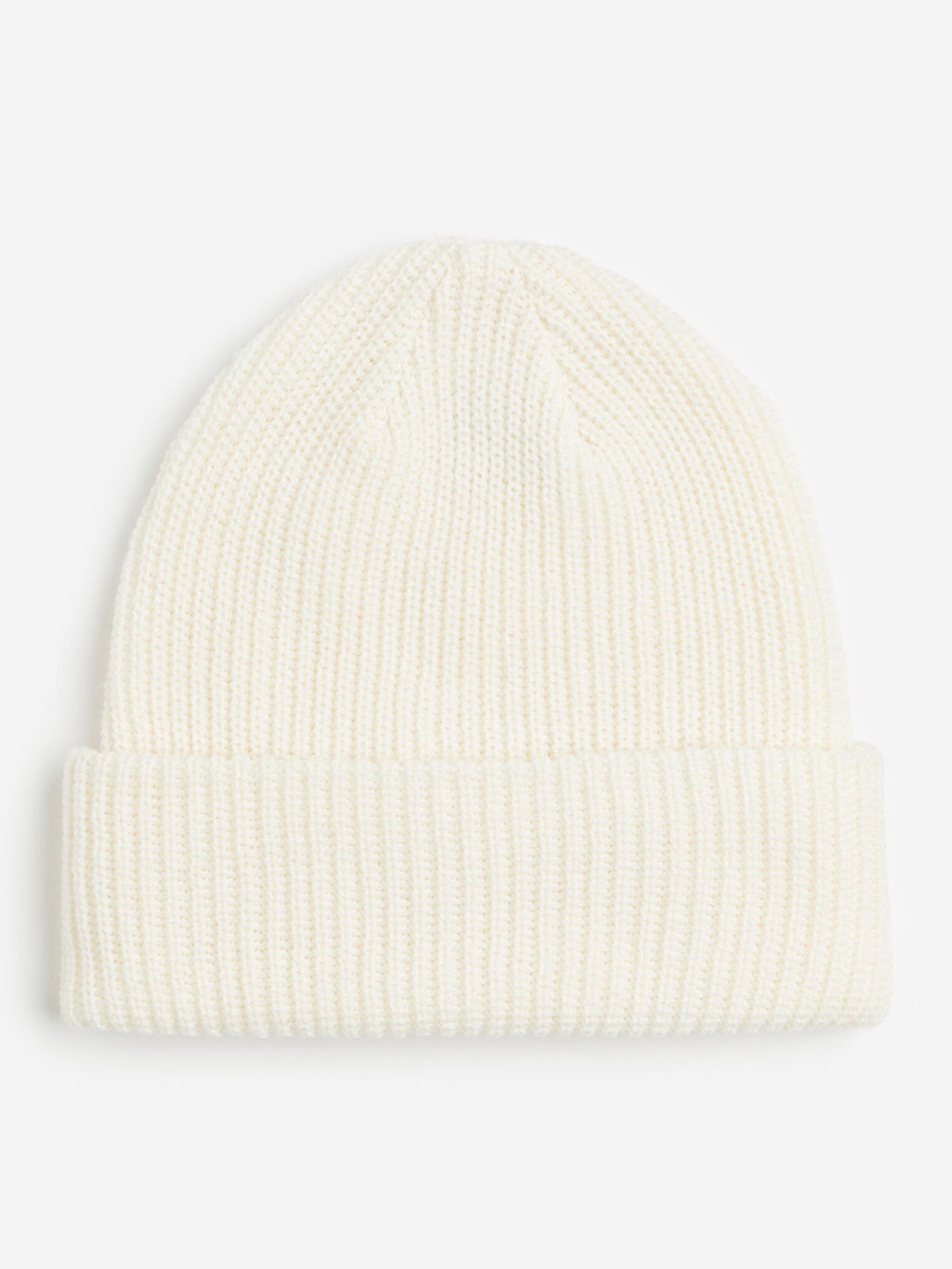 

H&M Rib-Knit Hat, White