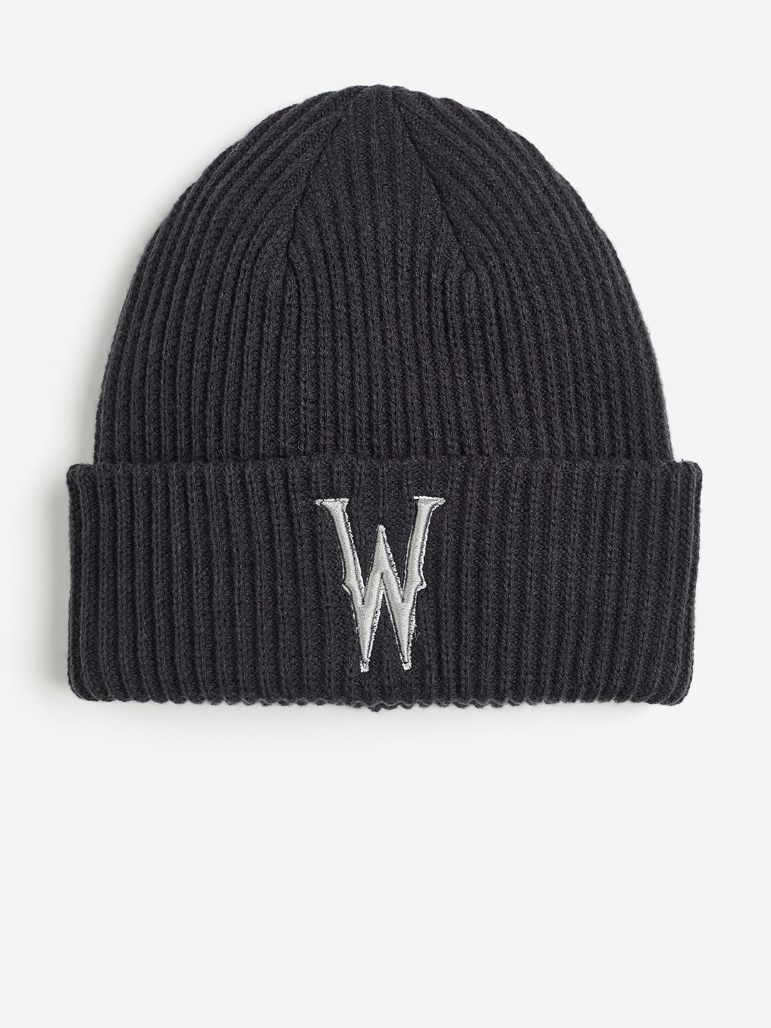 

H&M Motif-Detail Beanie, Grey