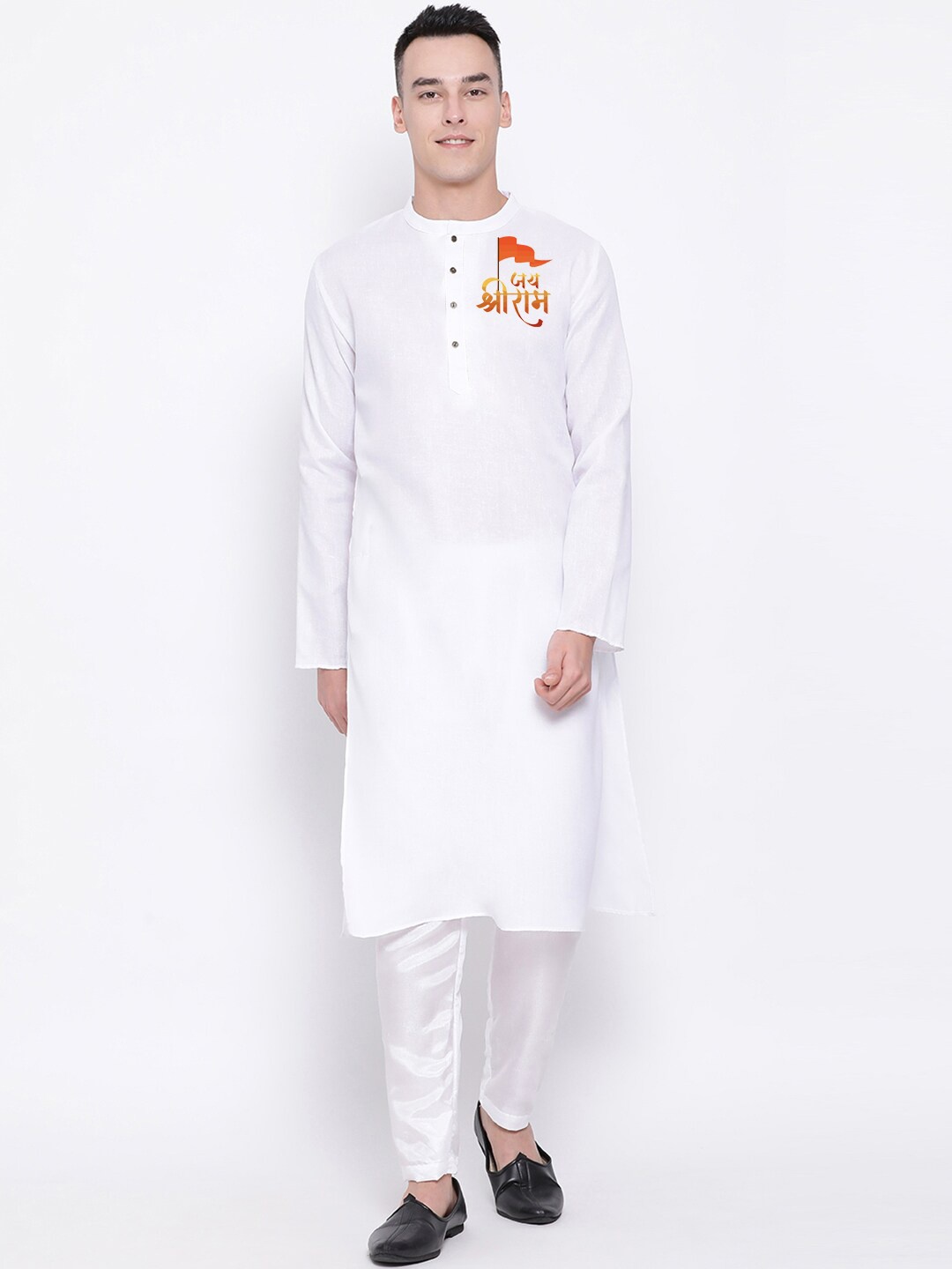 

DEVOILER Ethnic Motifs Printed Kurta With Trousers, White