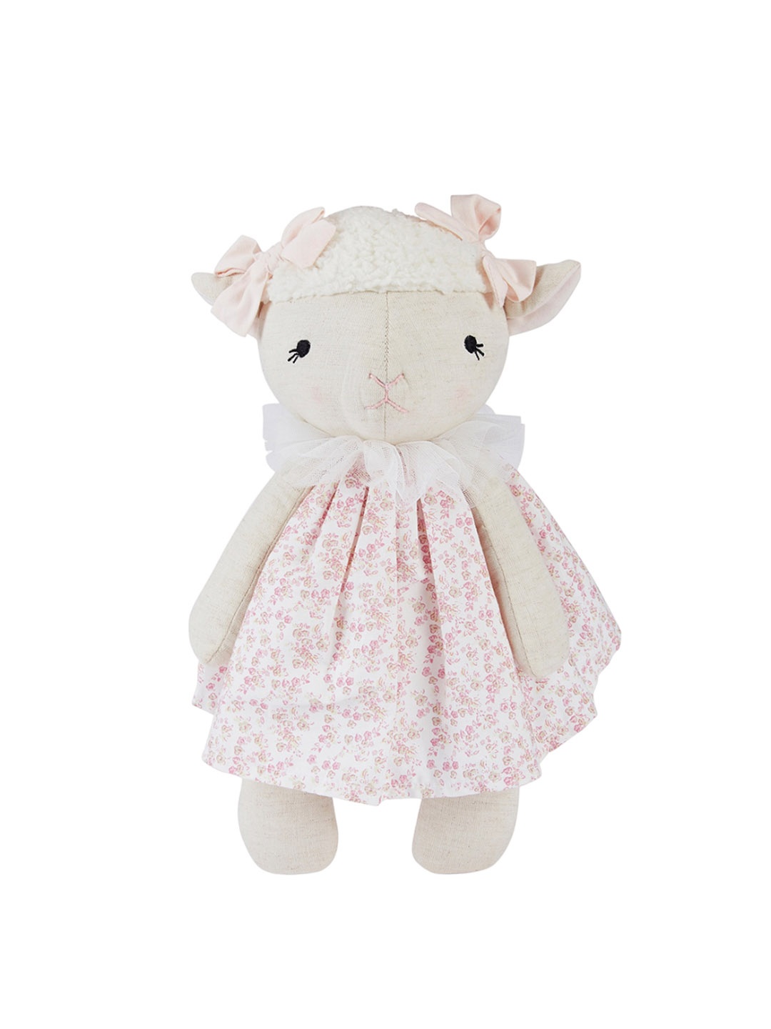 

haus & kinder Kids Woolly Cotton Lamb Rag Doll, Pink