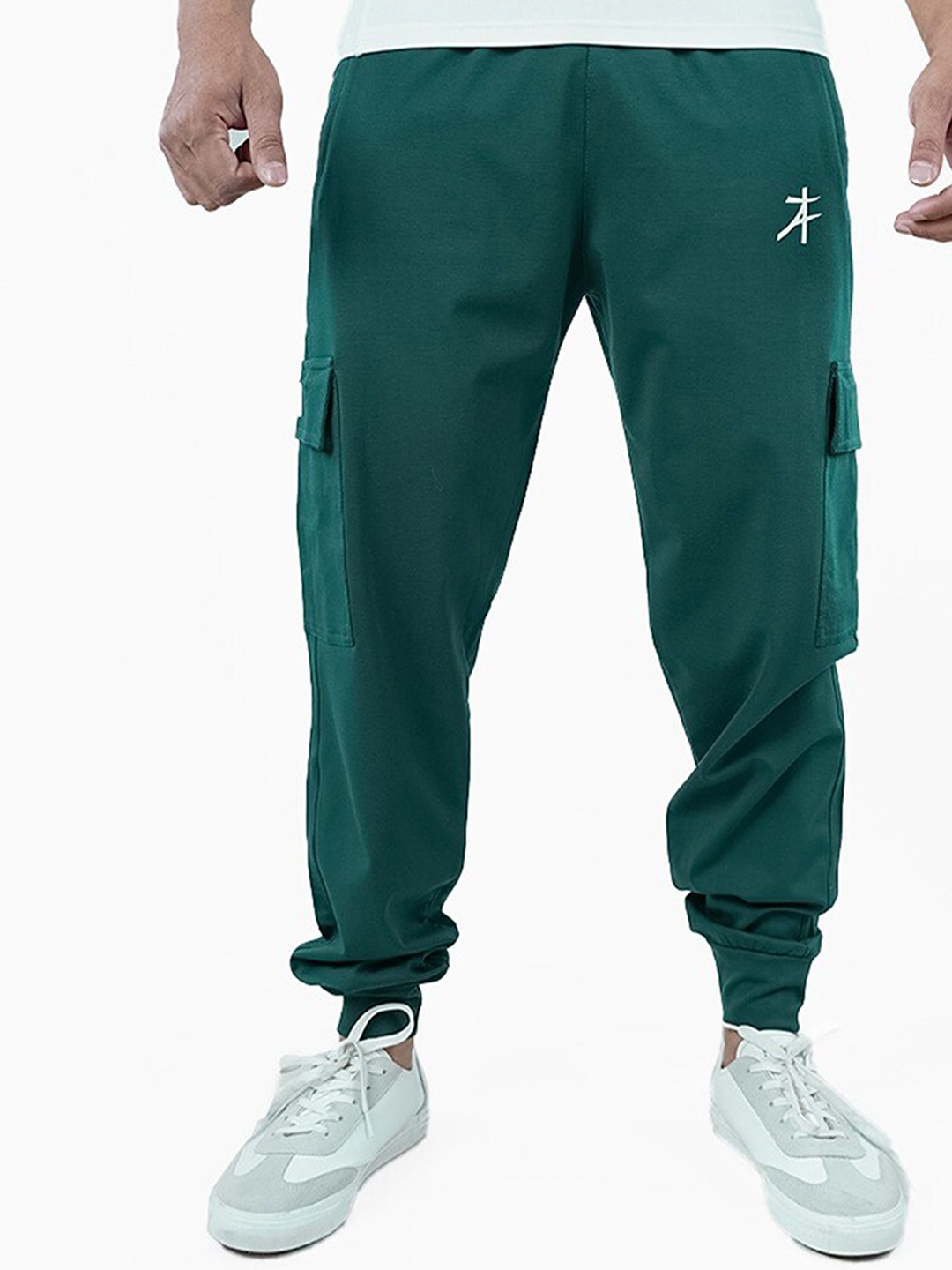 

Athflex Men Regular Fit Cargo Joggers, Green