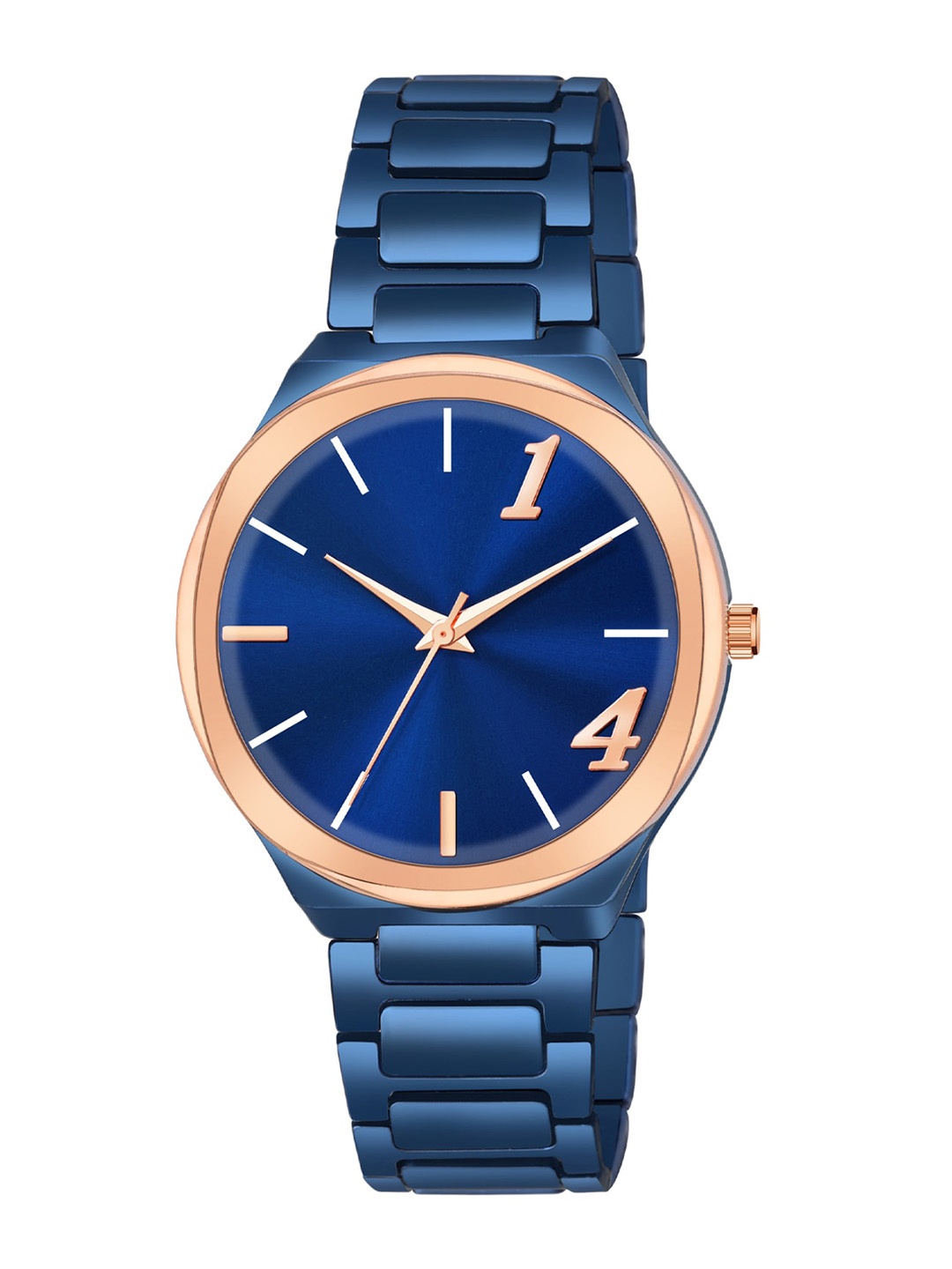 

Shocknshop Men Stainless Steel Bracelet Style Straps Analogue Watch WCH90Blue, Blue