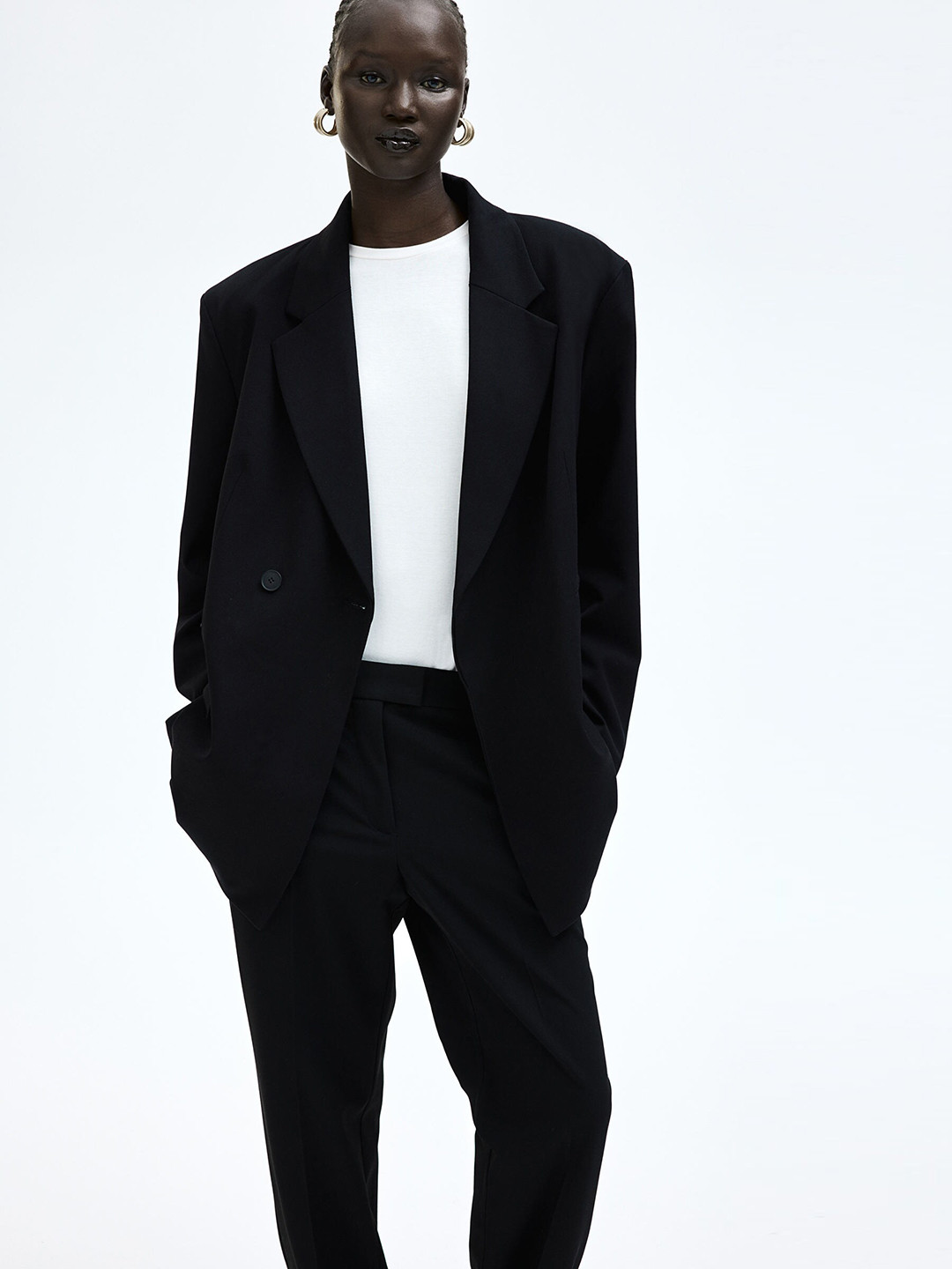 

H&M Oversized Blazer, Black