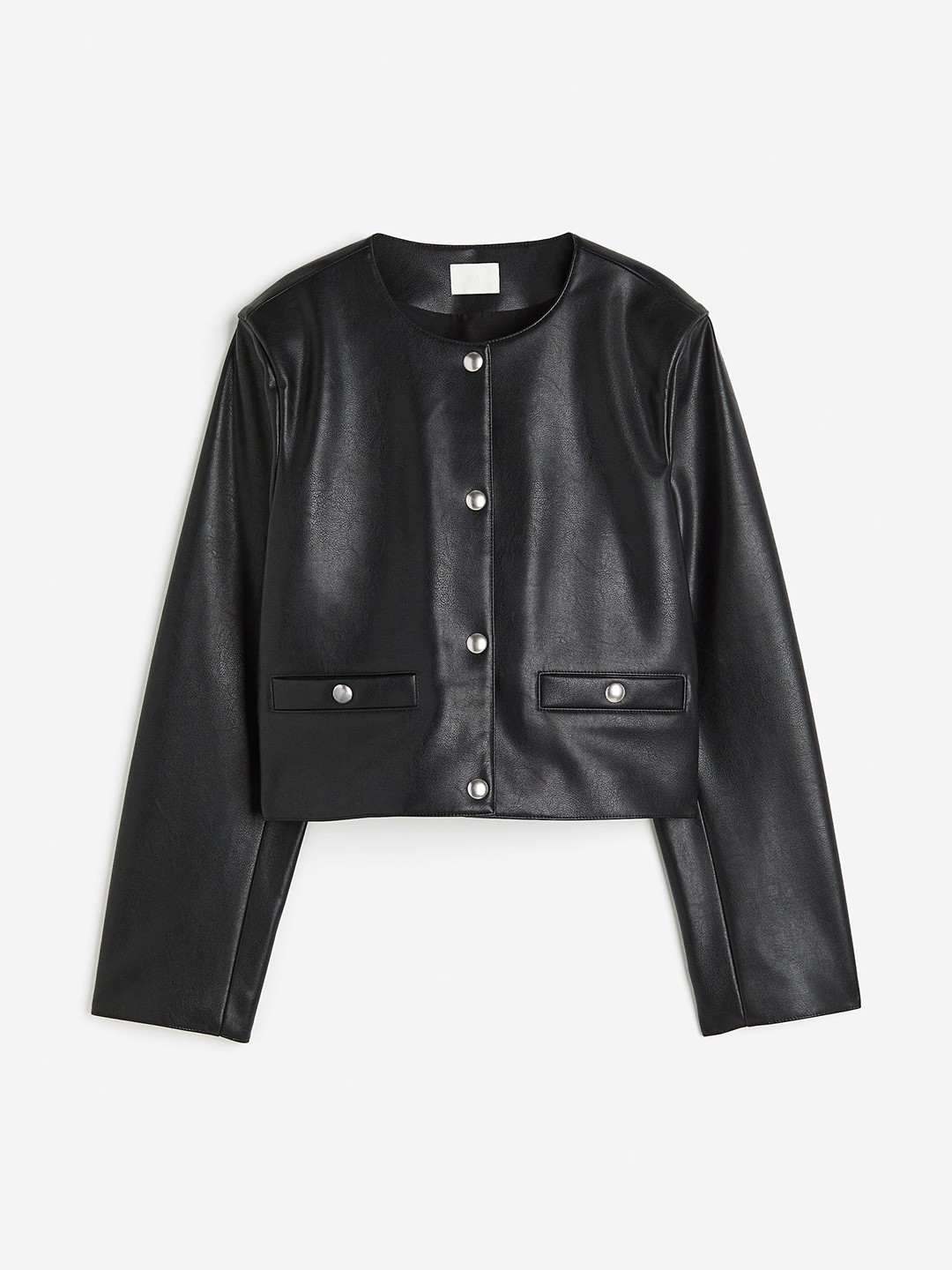

H&M Women Coated Jacket, Black