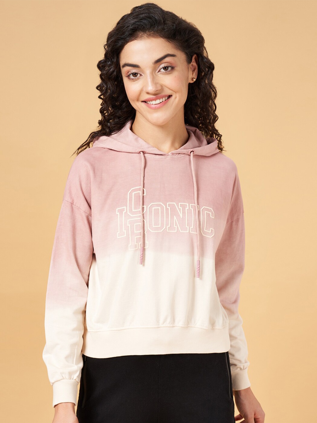 

Ajile by Pantaloons Typography Printed Sweatshirt, Pink