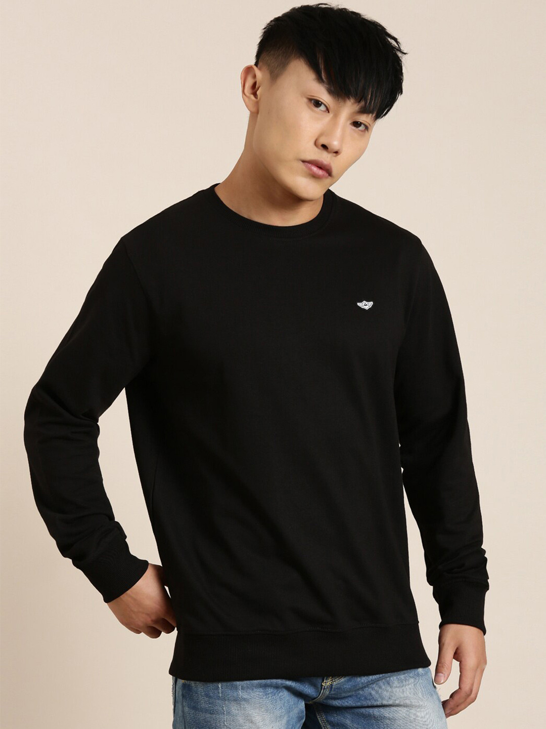 

Metronaut Round Neck Pullover Sweatshirt, Black