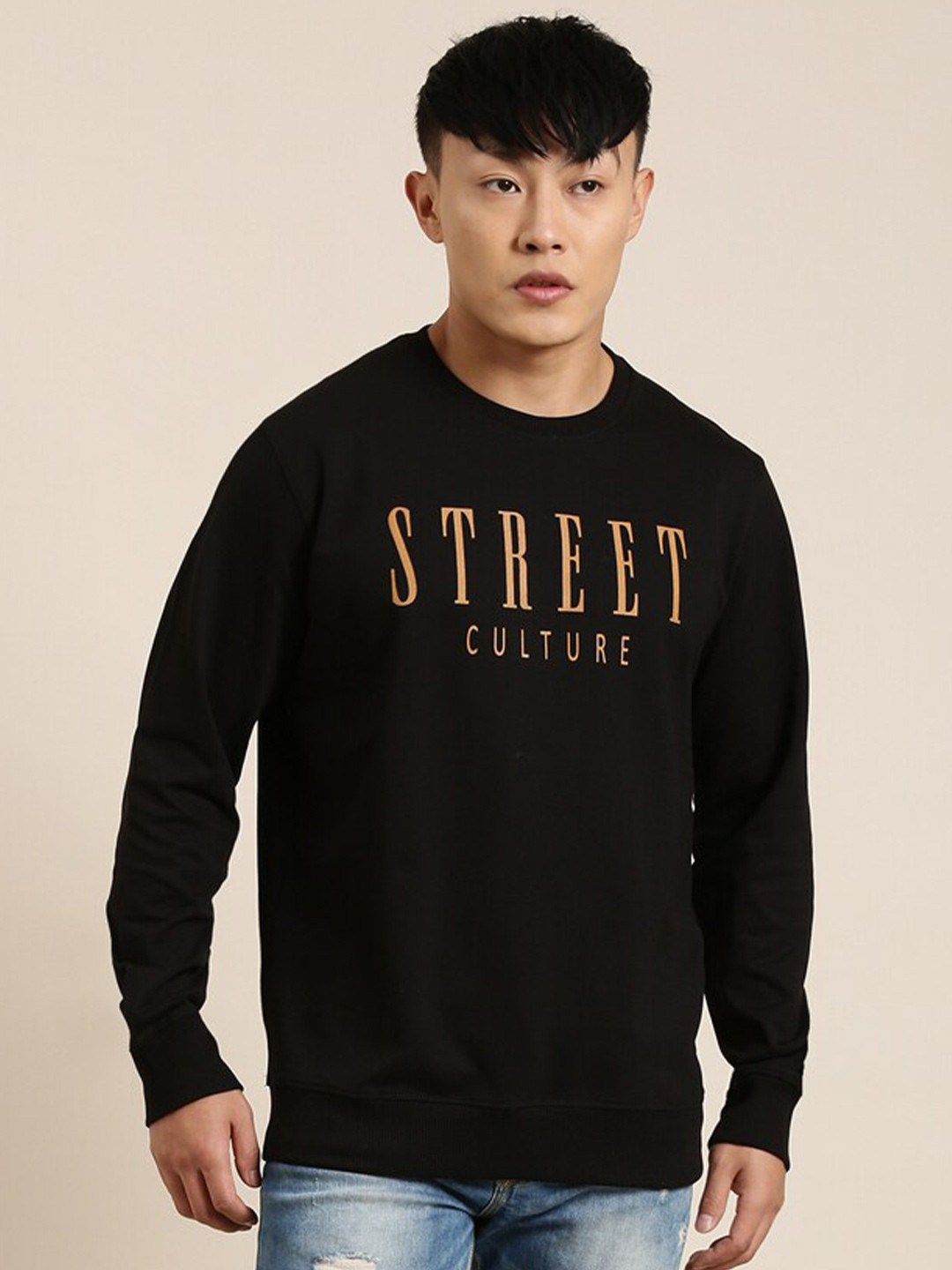 

Metronaut Men Typography Printed Pullover Sweatshirt, Black