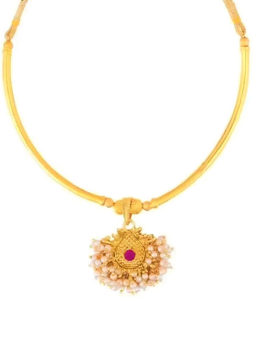 

KARISHMA KREATIONS Gold-Plated Artificial Beads Necklace