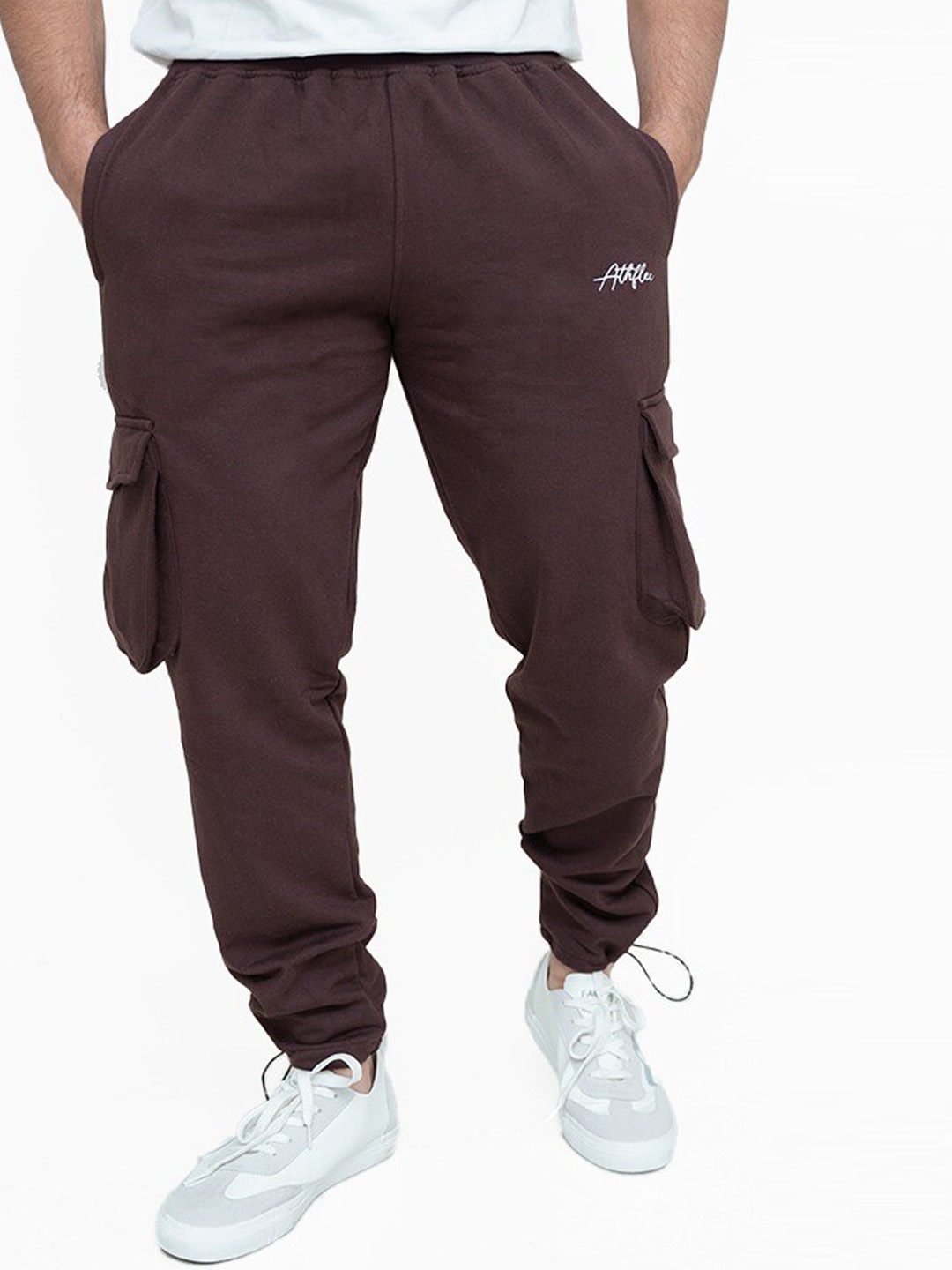 

Athflex Men Regular Fit Cargo Joggers, Brown