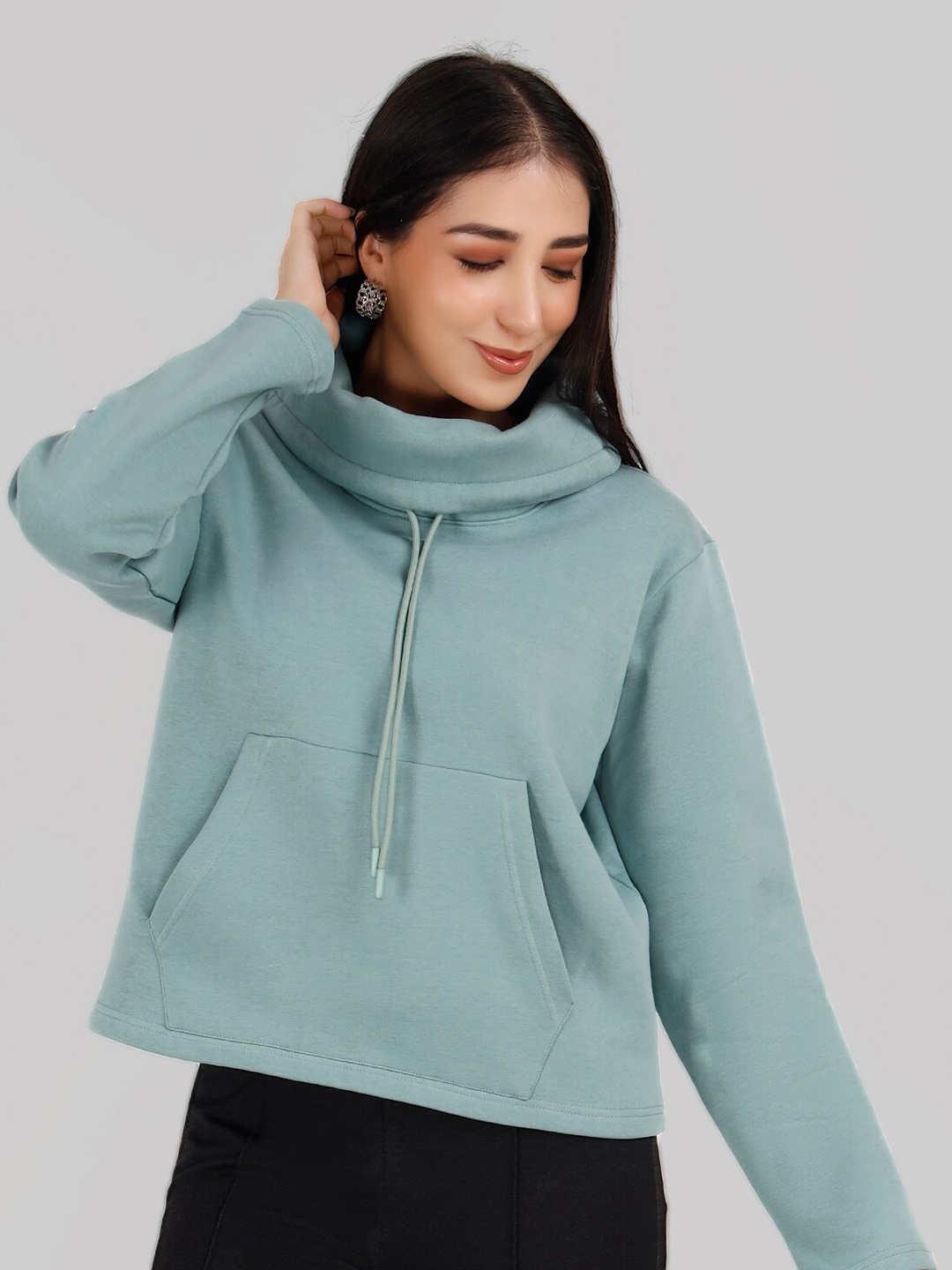 

VISO Turtle Neck Fleece Pullover, Green