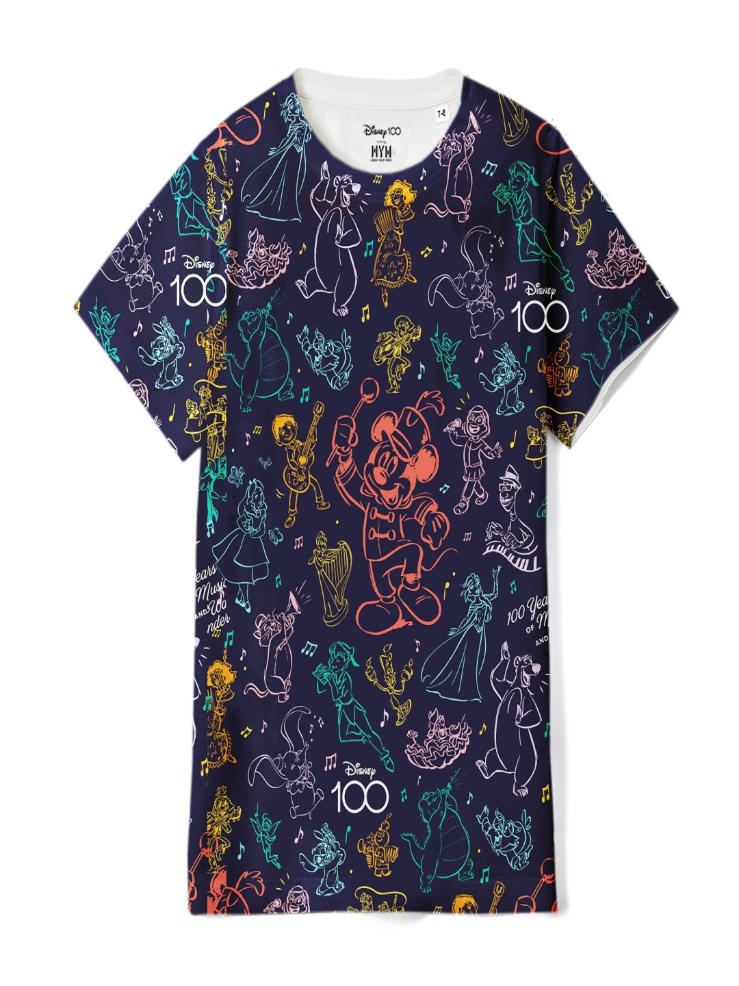 

Wear Your Mind Kids Disney Printed Round Neck Short Sleeves Regular T-shirt, Blue