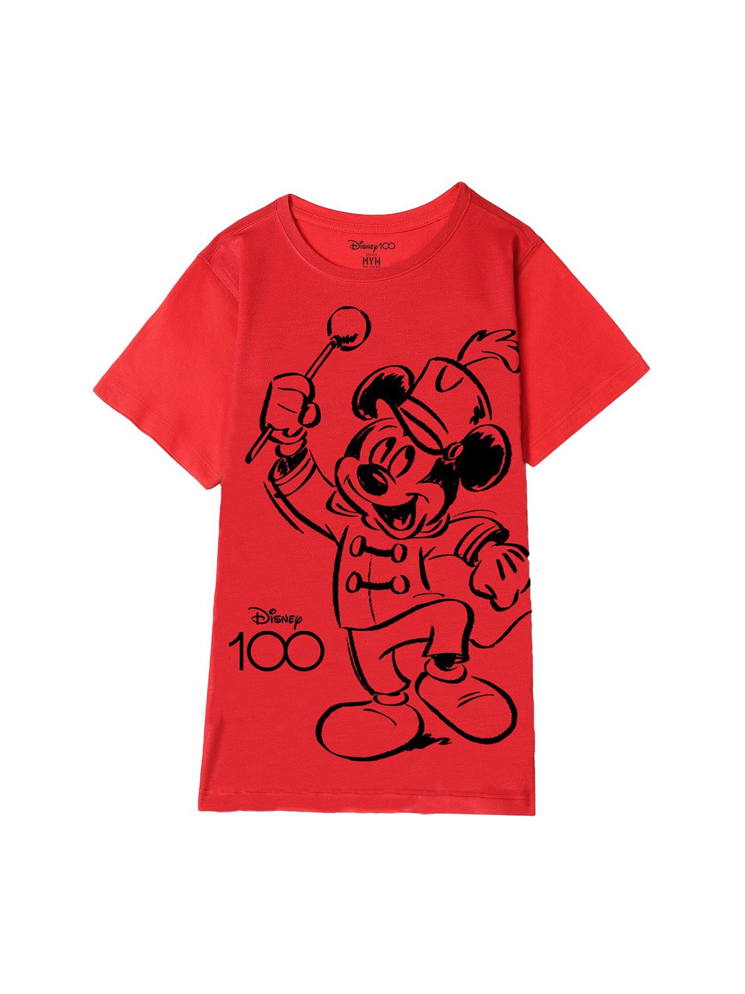 

Wear Your Mind Boys Mickey Mouse Printed T-shirt, Red