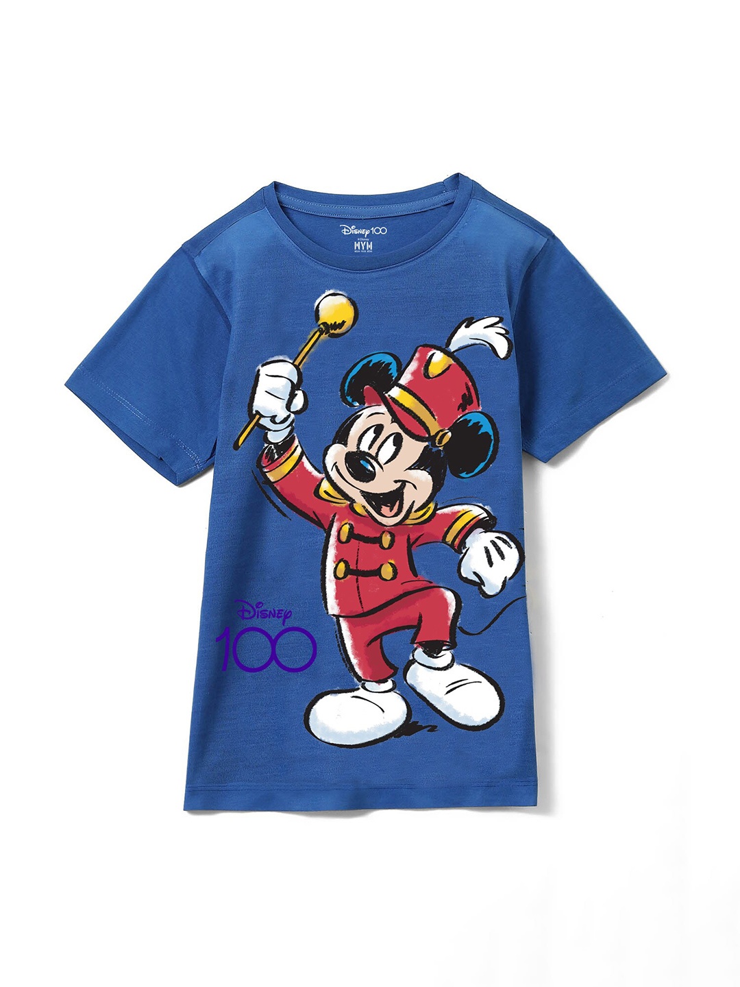 

Wear Your Mind Boys Mickey Mouse Printed Round Neck Short Sleeves Regular T-shirt, Blue