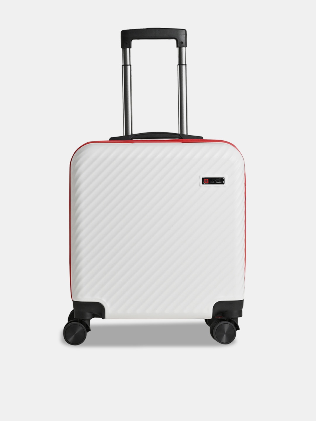 

SWISS MILITARY Textured Hard-Sided Overnighter Trolley Suitcase - 32 L, White