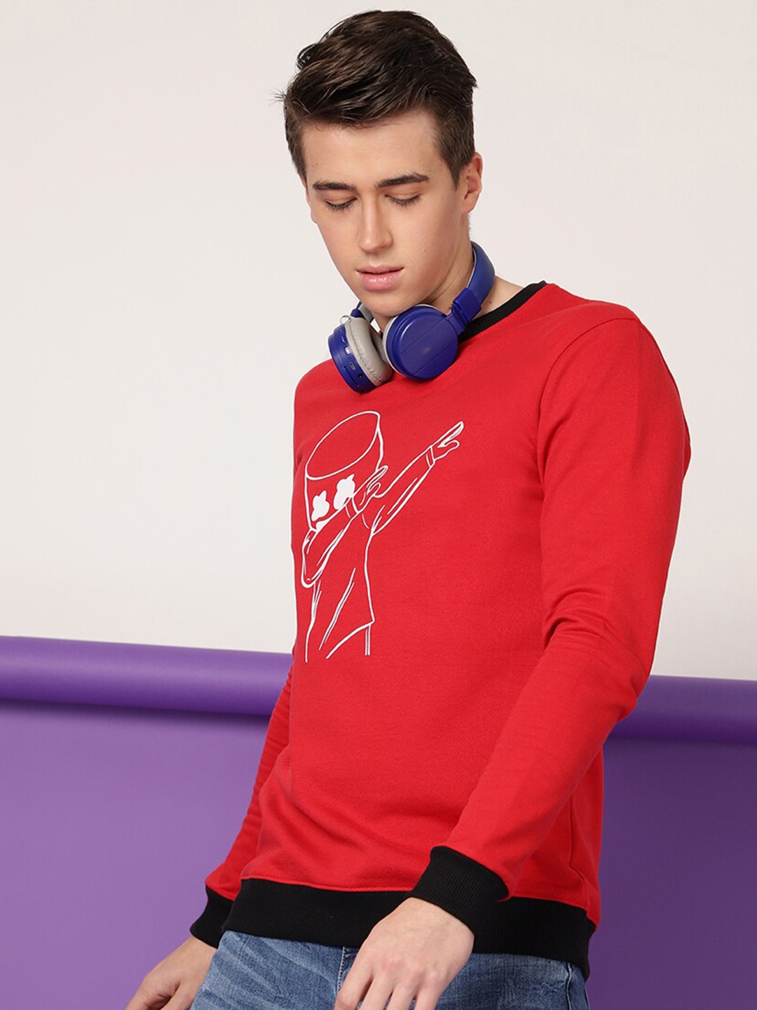 

FTX Graphic Printed Fleece Pullover Sweatshirt, Red