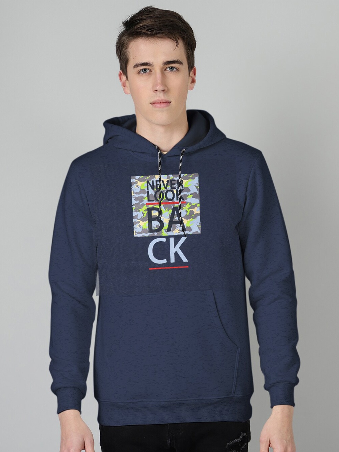 

FTX Graphic Printed Hooded Pullover, Navy blue