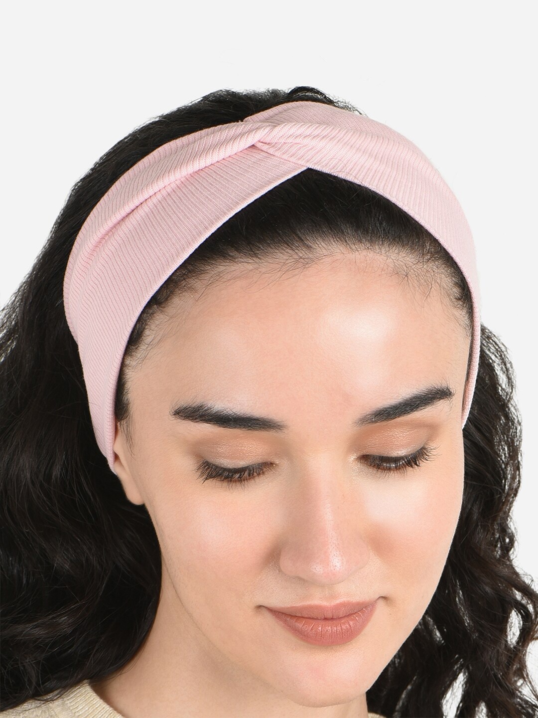 

ToniQ Women Ribbed Hairband, Pink