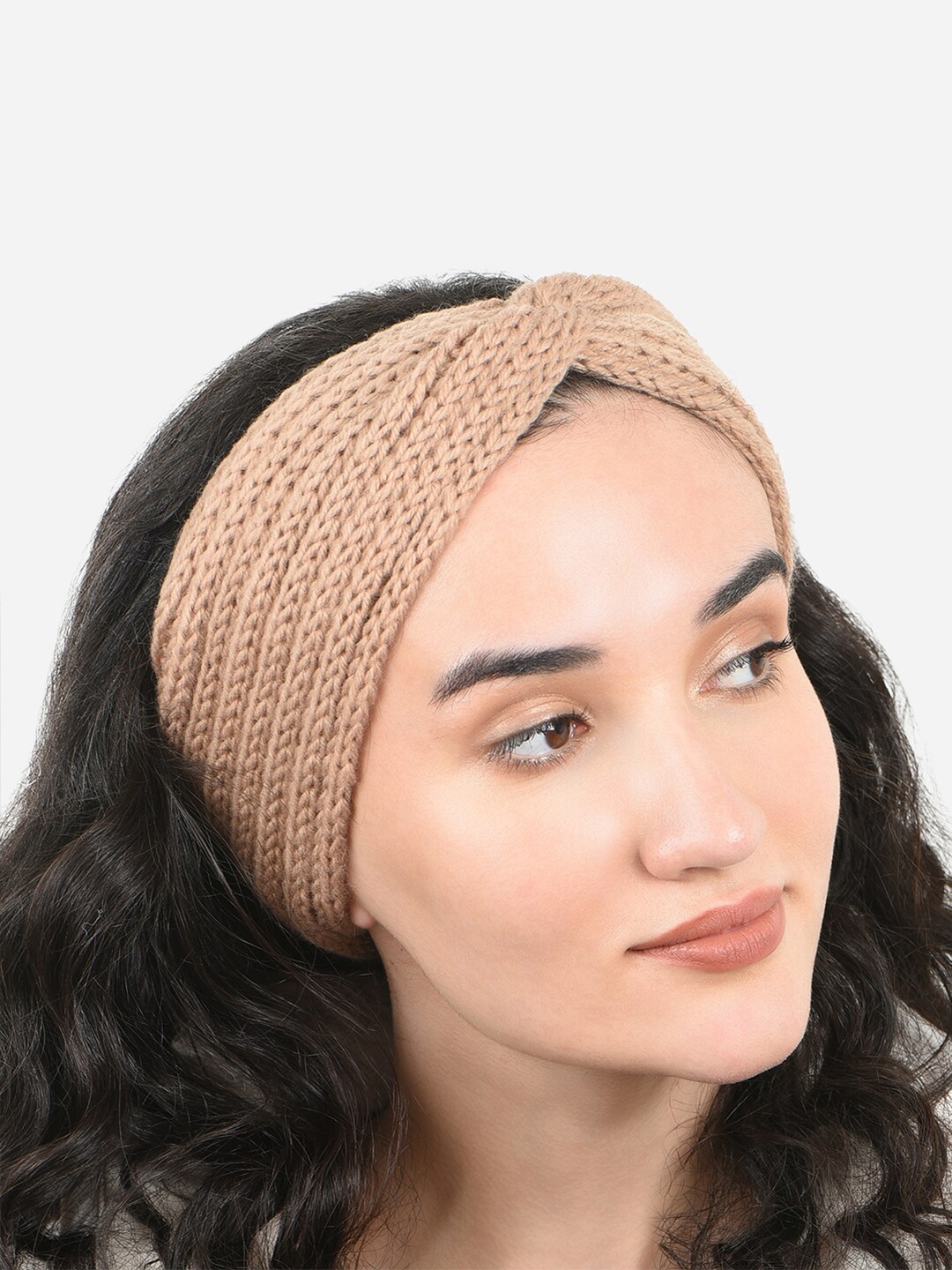 

ToniQ Women Ribbed Hairband, Tan