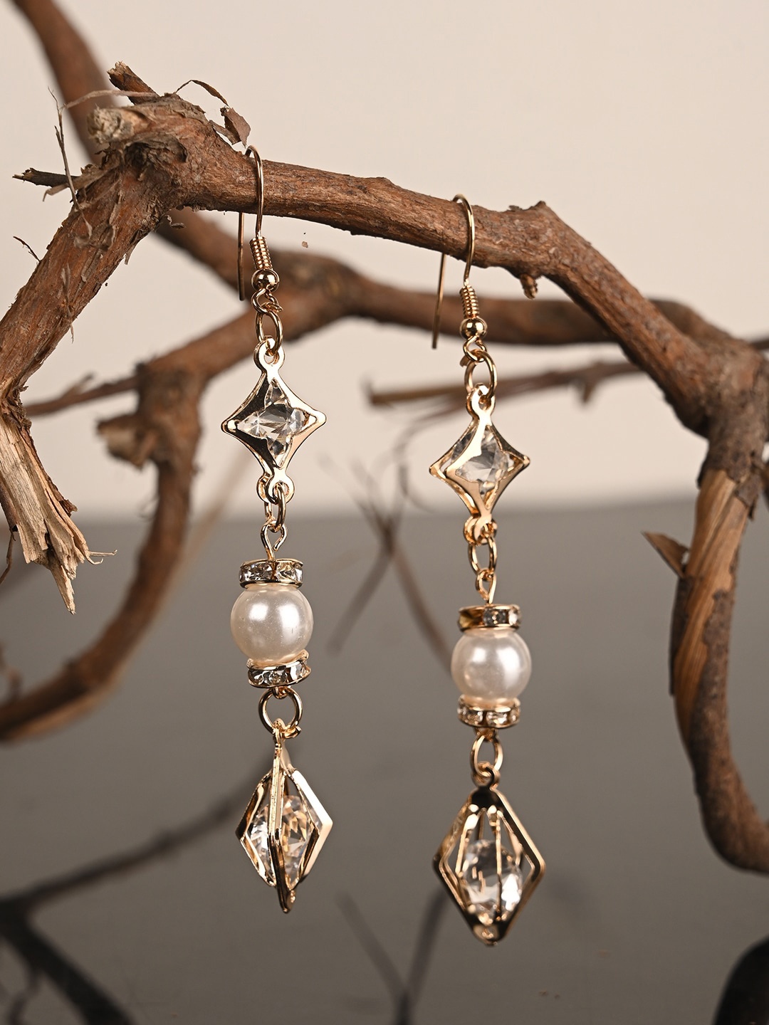 

BuckleUp Gold-Plated Contemporary Drop Earrings