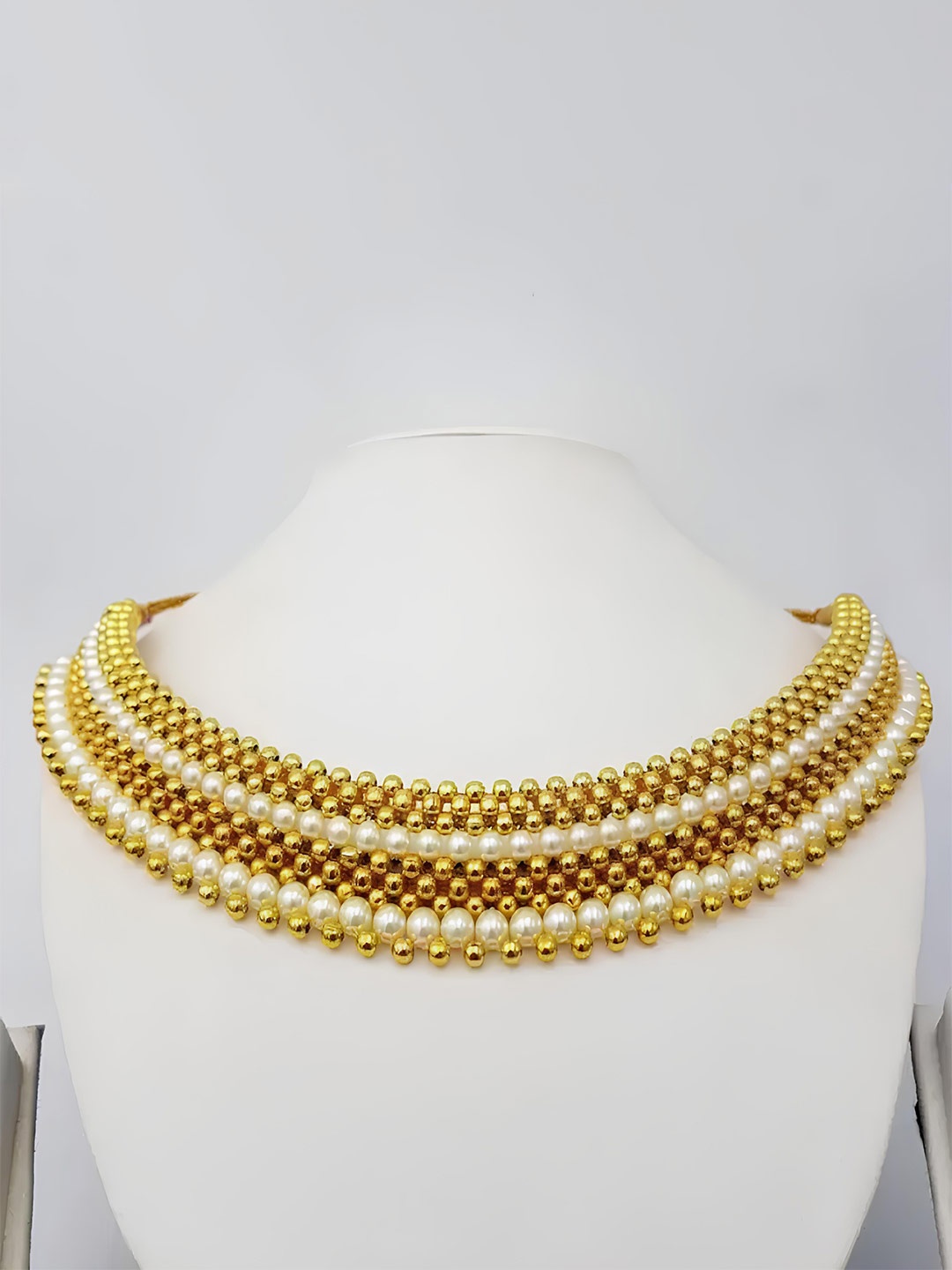 

KARISHMA KREATIONS Gold-Plated Beaded Necklace