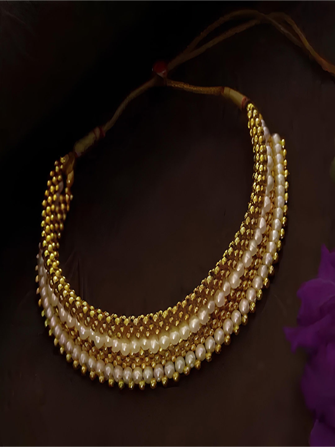 

KARISHMA KREATIONS Gold Plated Beaded Necklace