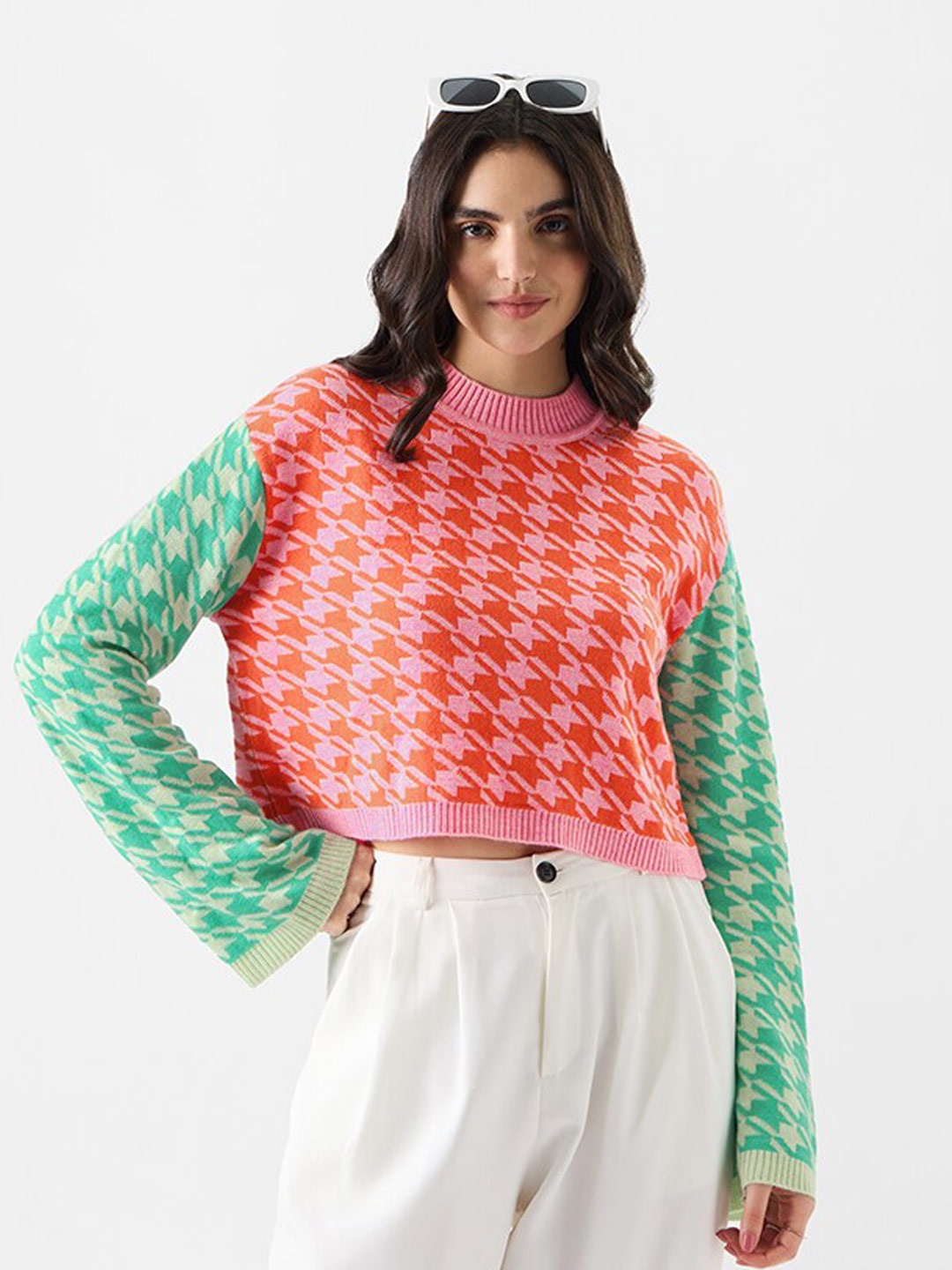 

The Souled Store Self Design Long Sleeves Pullover, Pink