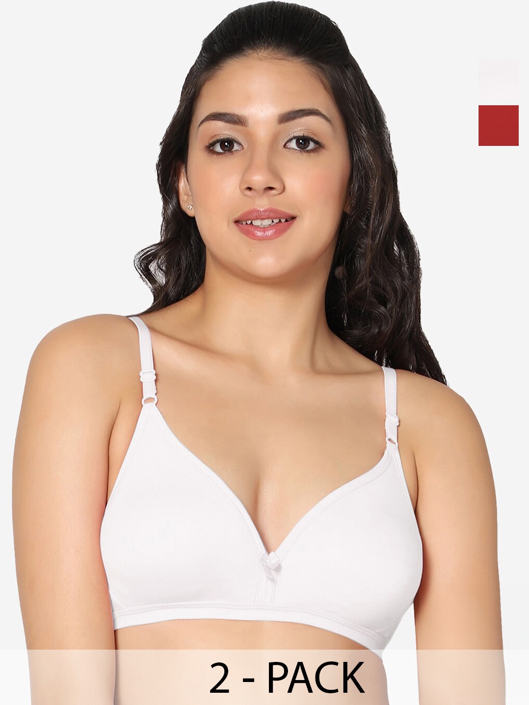 

In Care Set Of 2 Half Coverage All Day Comfort Super Support Bra, White