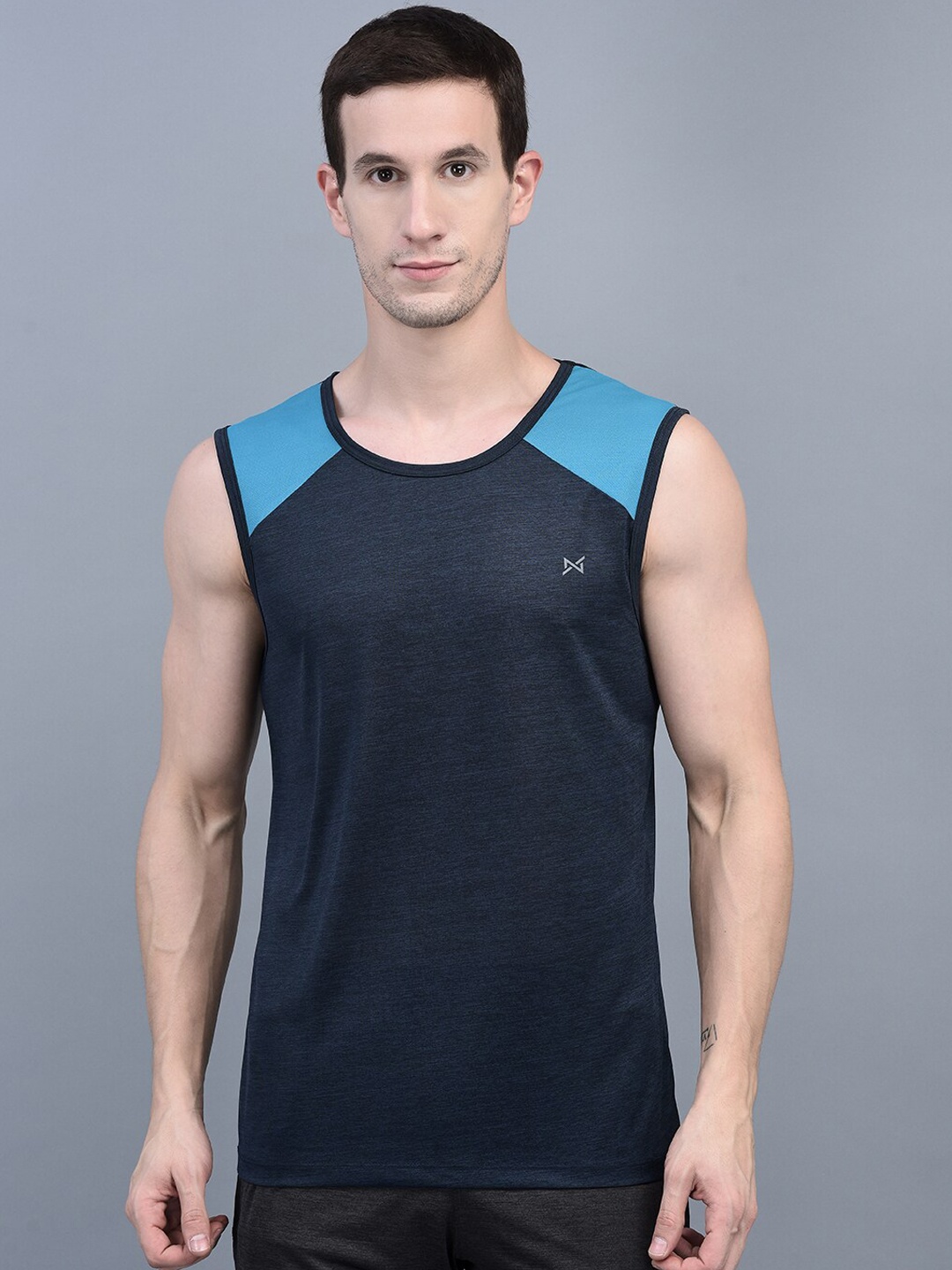 

Force NXT Men Anti-Viral Anti-Odour Sports Muscle T-shirt, Blue