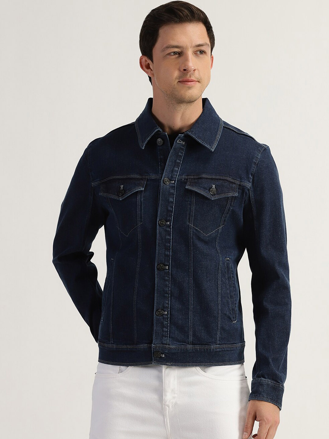

Old Grey Washed Denim Jacket, Blue