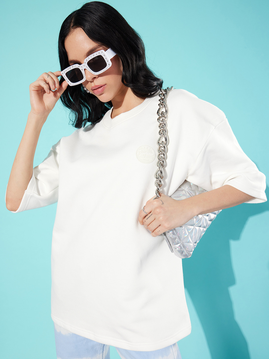 

Difference of Opinion Oversized Fleece Sweatshirt, White