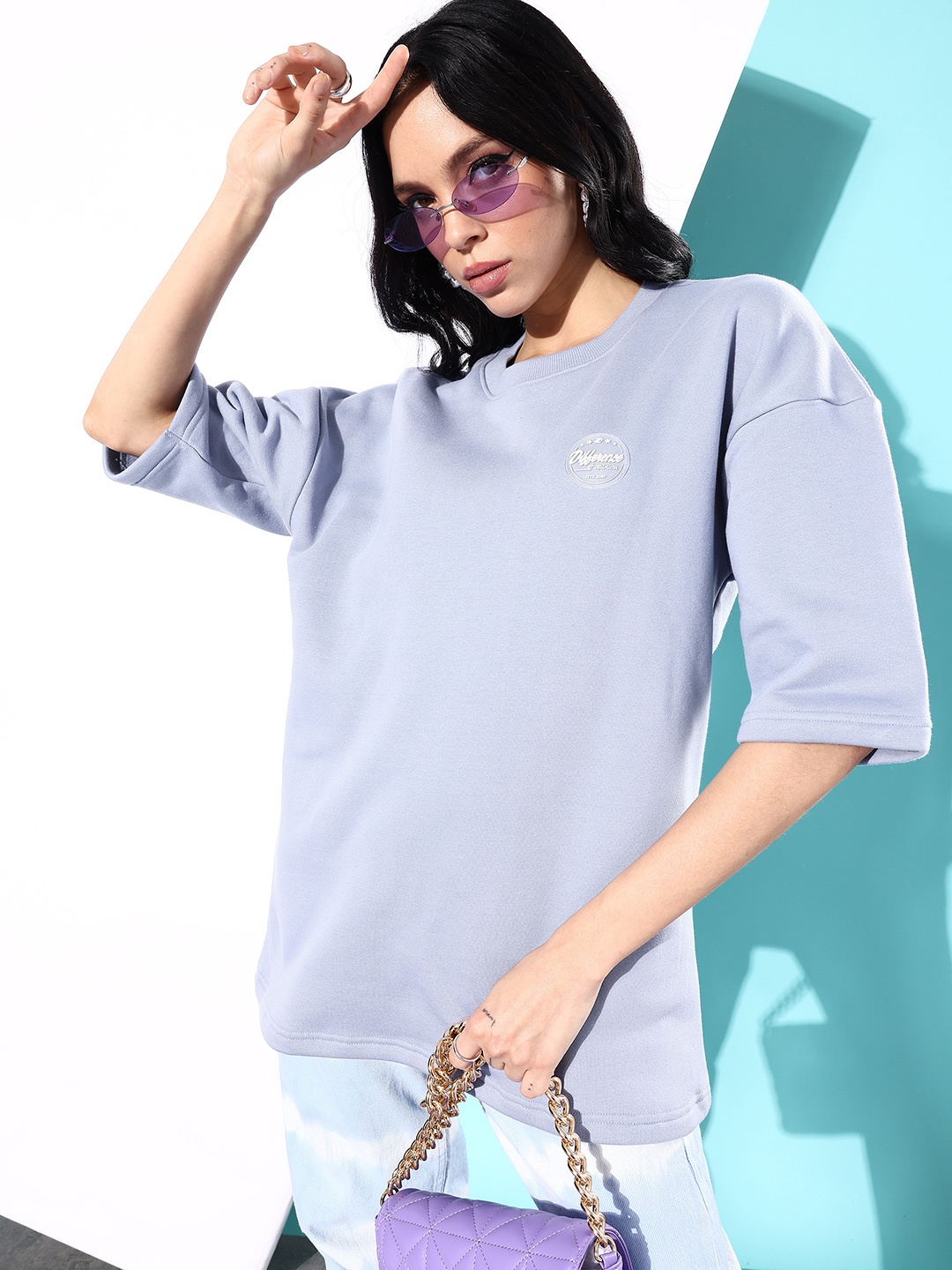 

Difference of Opinion Oversized Fleece Sweatshirt, Lavender