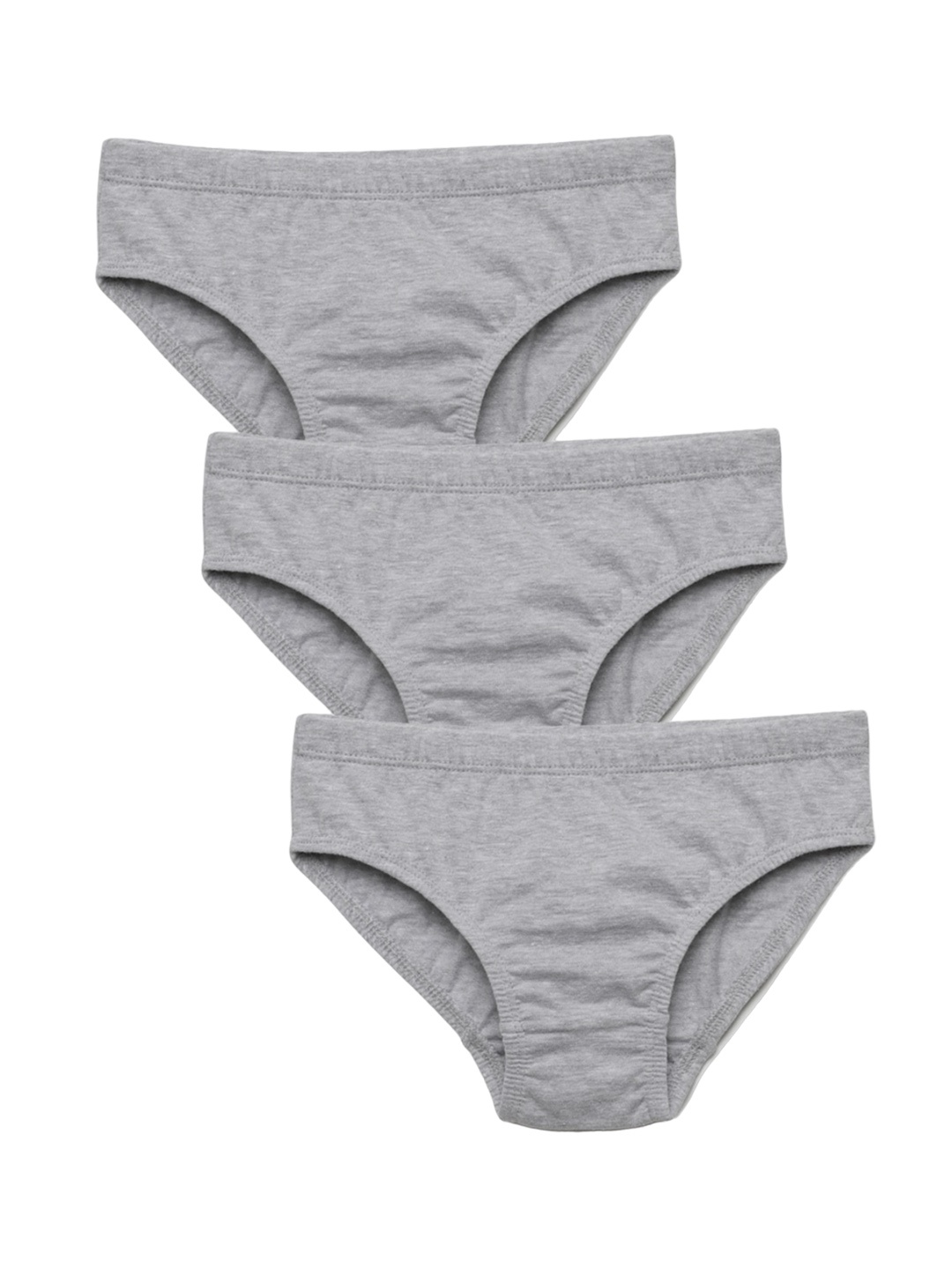

Charm n Cherish Boys Pack of 3 Pure Cotton Basic Briefs ATTBWBRI39, Grey