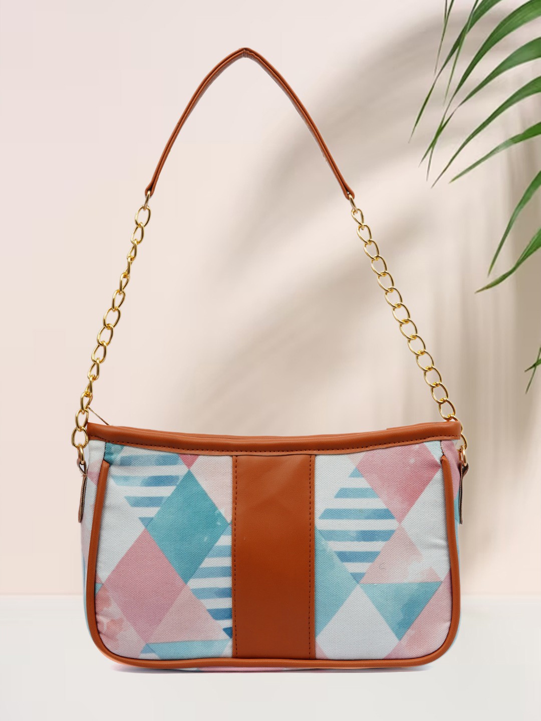 

Mast & Harbour Geometric Printed Structured Shoulder Bag, Blue