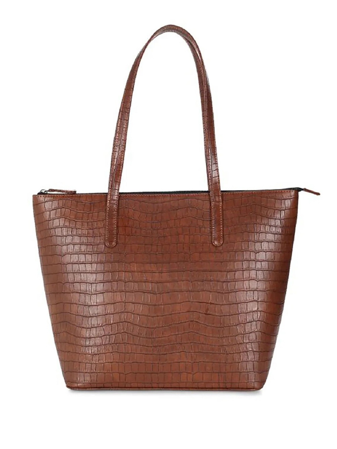 

Mast & Harbour Textured PU Oversized Structured Handheld Bag Up to 12 inch, Brown