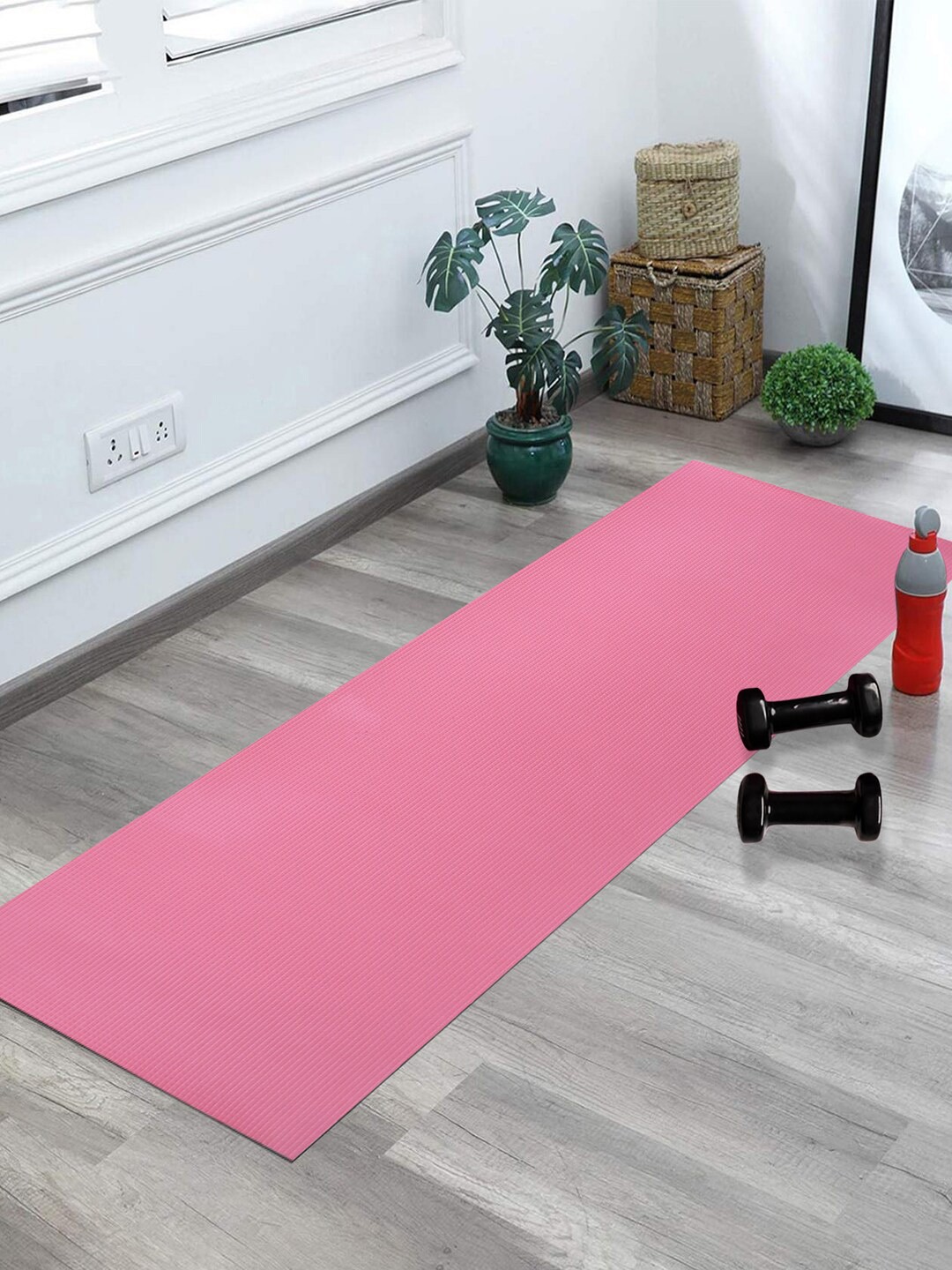 

Kuber Industries Anti-Skid Water Resistant & Light Weight Exercise Yoga Mat, Pink