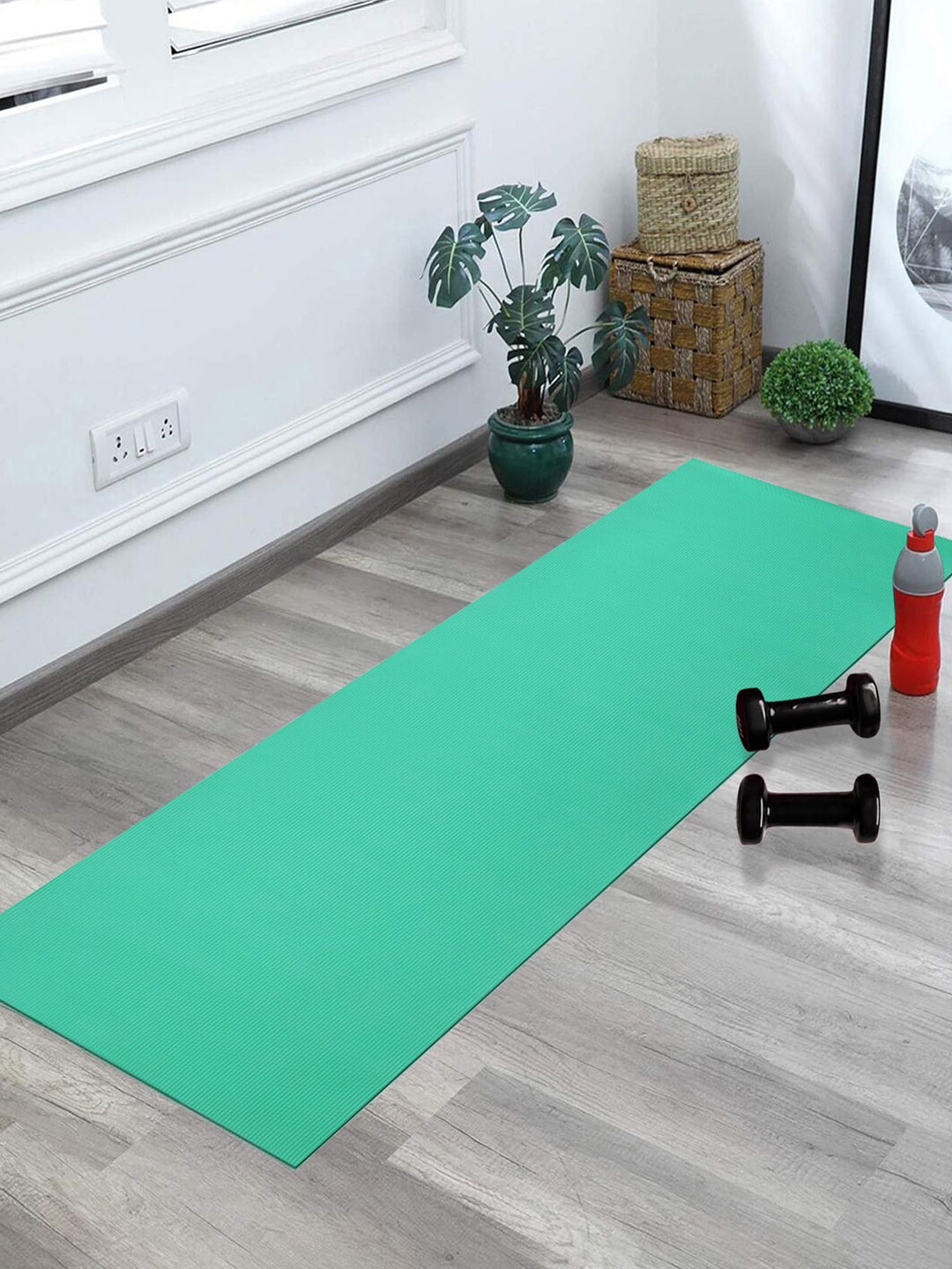 

Kuber Industries Green Anti-Skid Water Resistant & Light Weight Exercise Yoga Mat