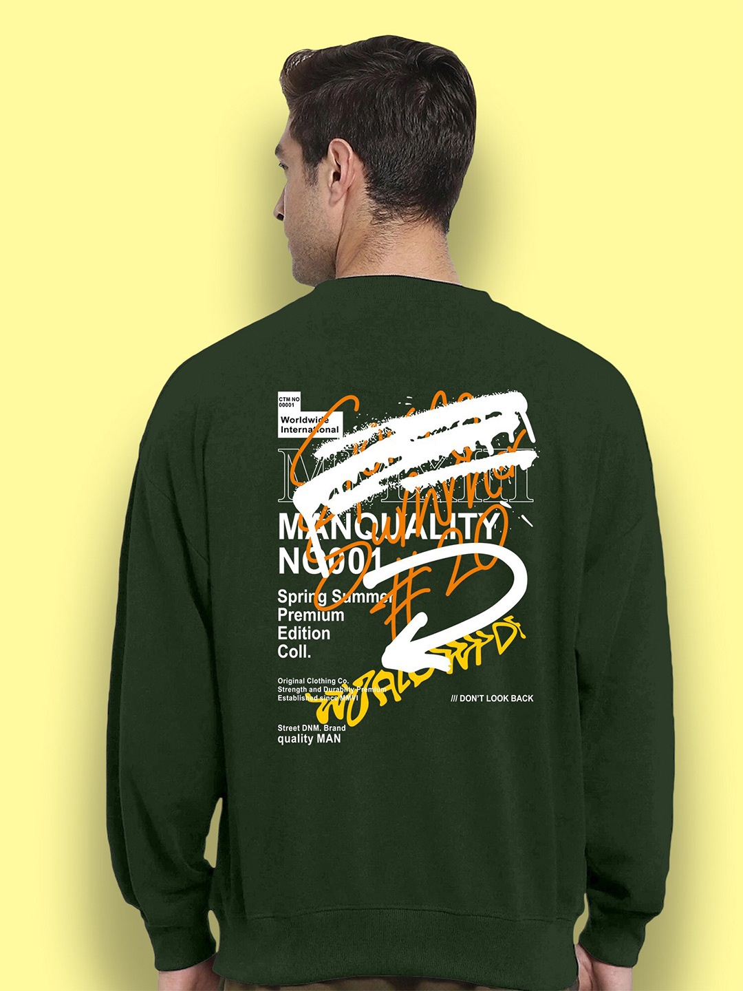 

FTX Typography Printed Pullover Sweatshirt, Green
