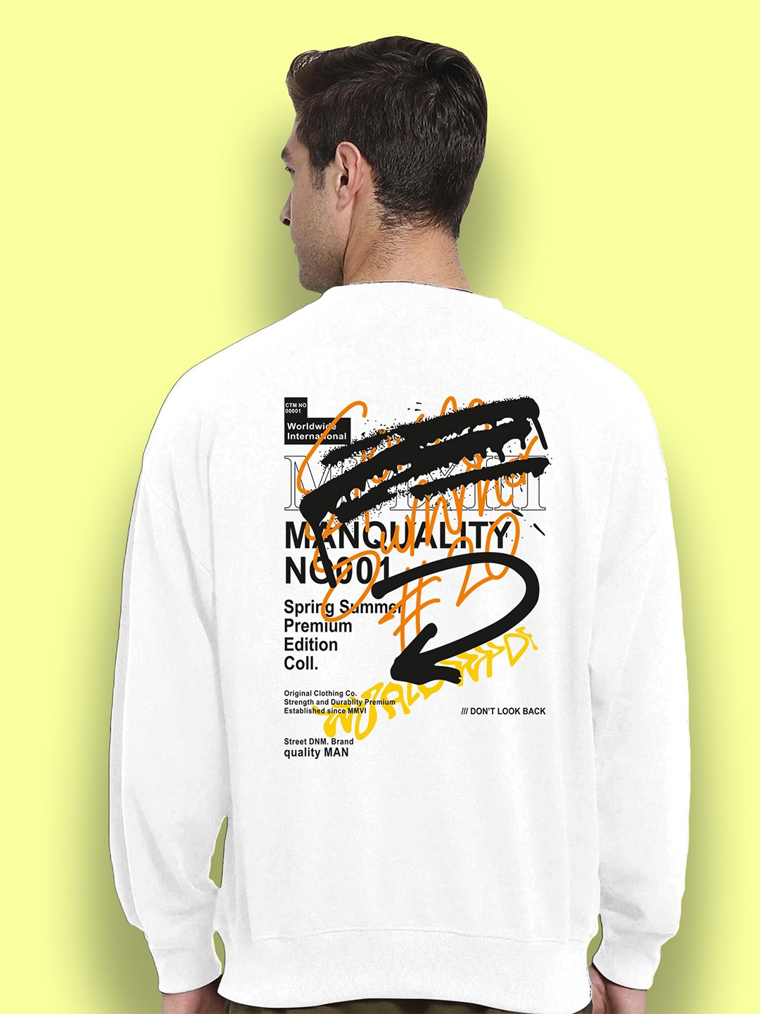 

FTX Typography Printed Pullover Sweatshirt, White