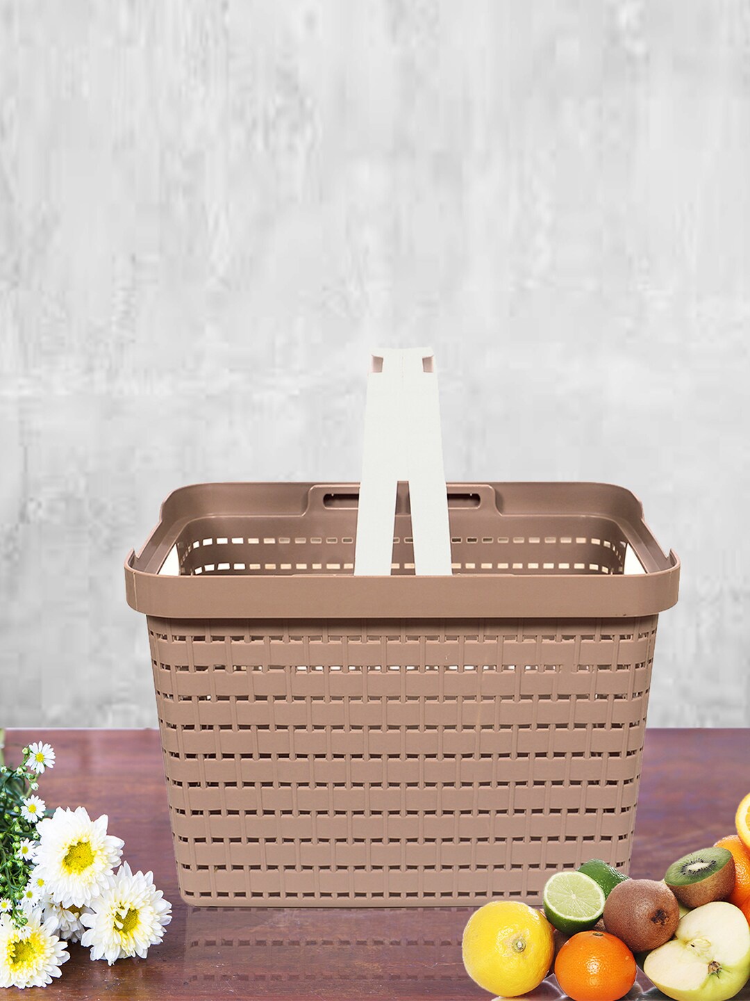 

Kuber Industries Brown 2 Pieces Storage Basket