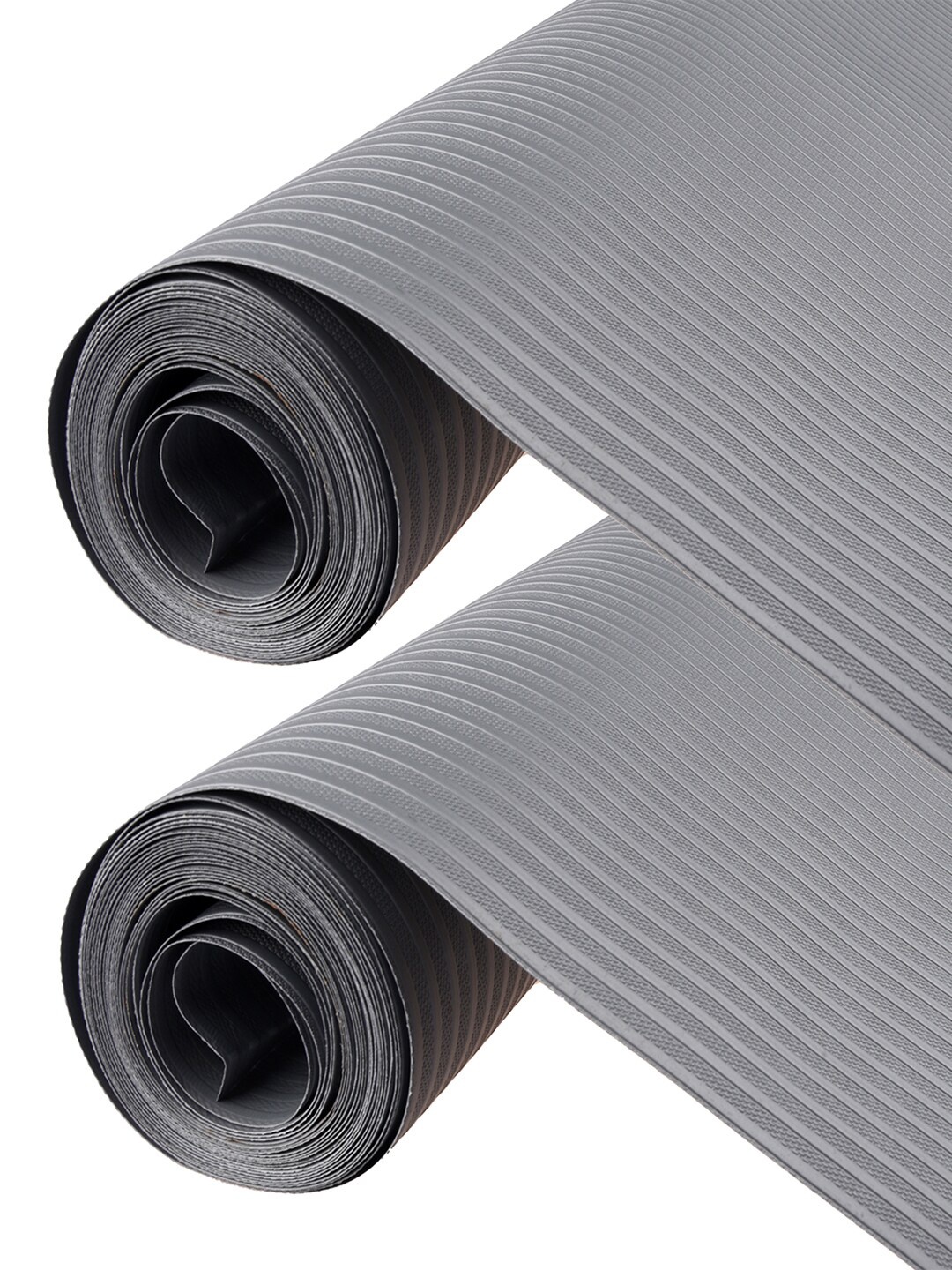 

Kuber Industries Grey 2 Pieces Anti-skid Textured Self Lining Shelf Liner Cabinet Mats