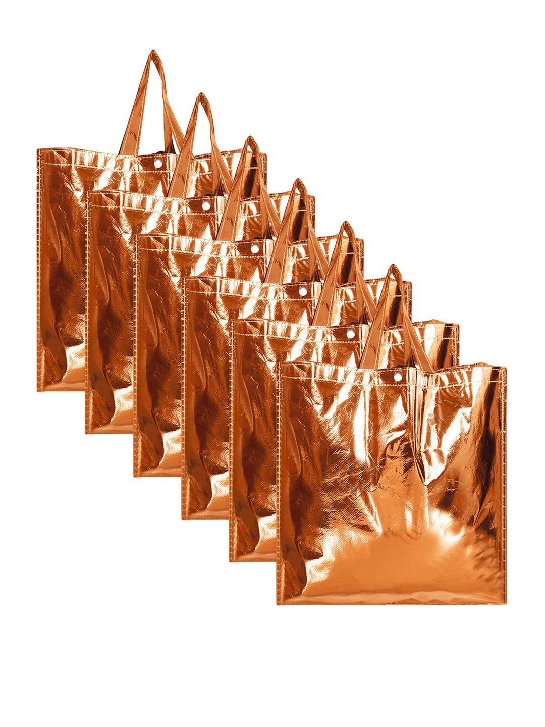 

Kuber Industries Set Of 6 Structured Cotton Handheld Bag, Copper