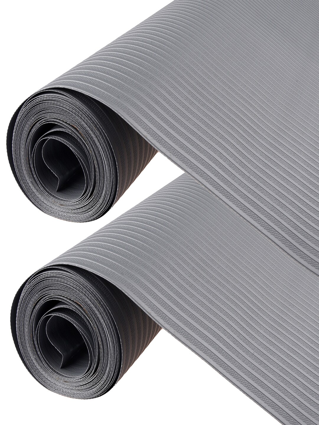 

Kuber Industries Grey 2-Pieces Anti-skid Textured Self Lining Shelf Liner Cabinet Mats